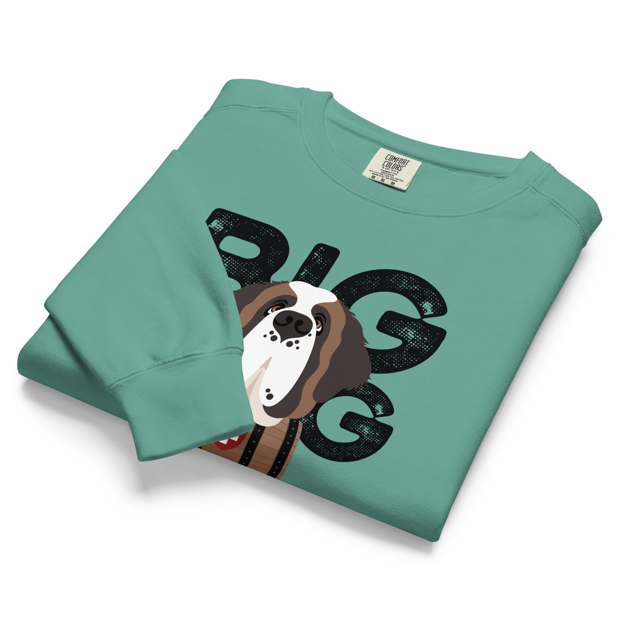 Big Dog Father Saint Bernard Comfort Colors® Sweatshirt - Black - Lucy + Norman