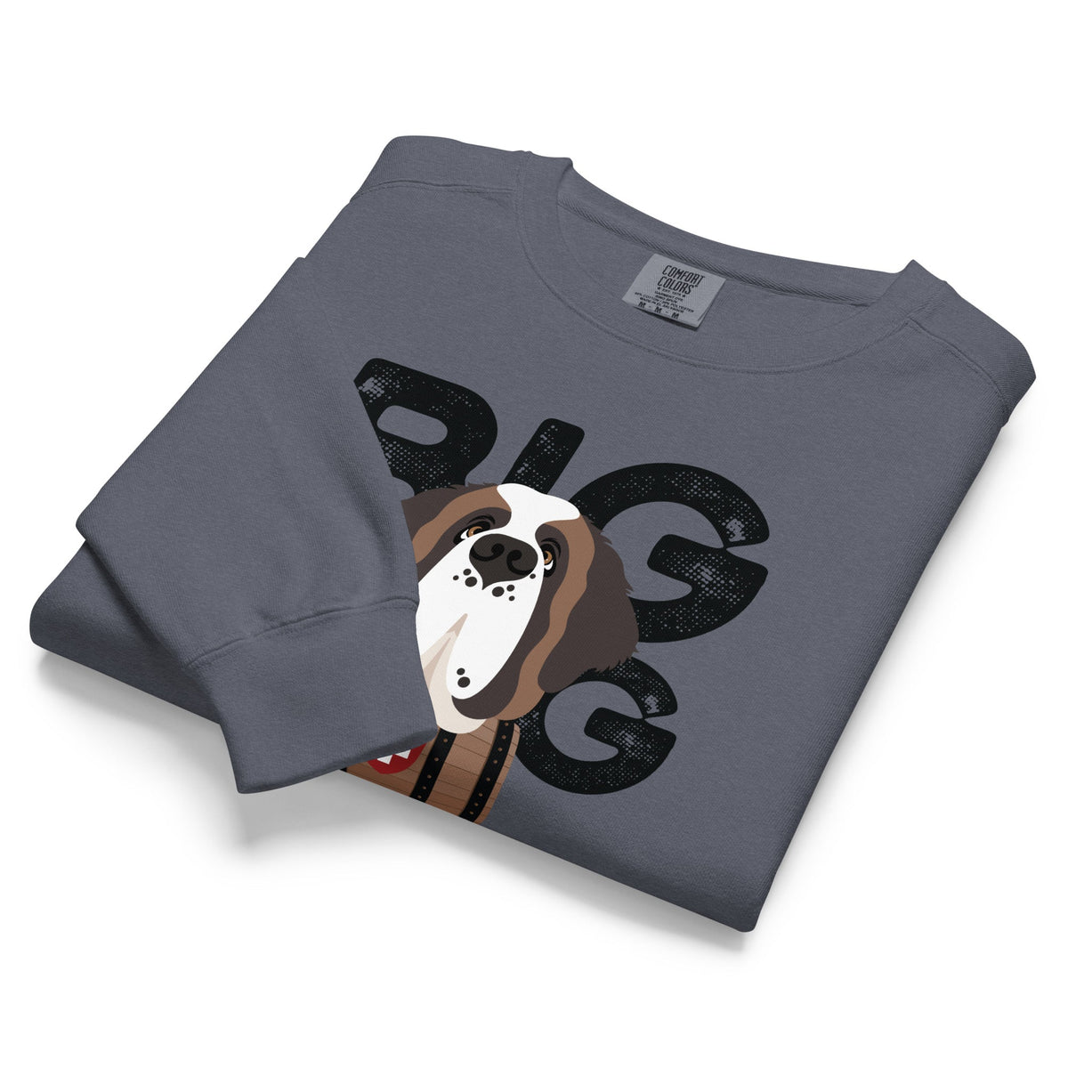 Big Dog Father Saint Bernard Comfort Colors® Sweatshirt - Black - Lucy + Norman