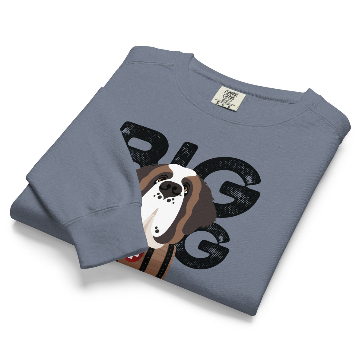 Big Dog Father Saint Bernard Comfort Colors® Sweatshirt - Black - Lucy + Norman