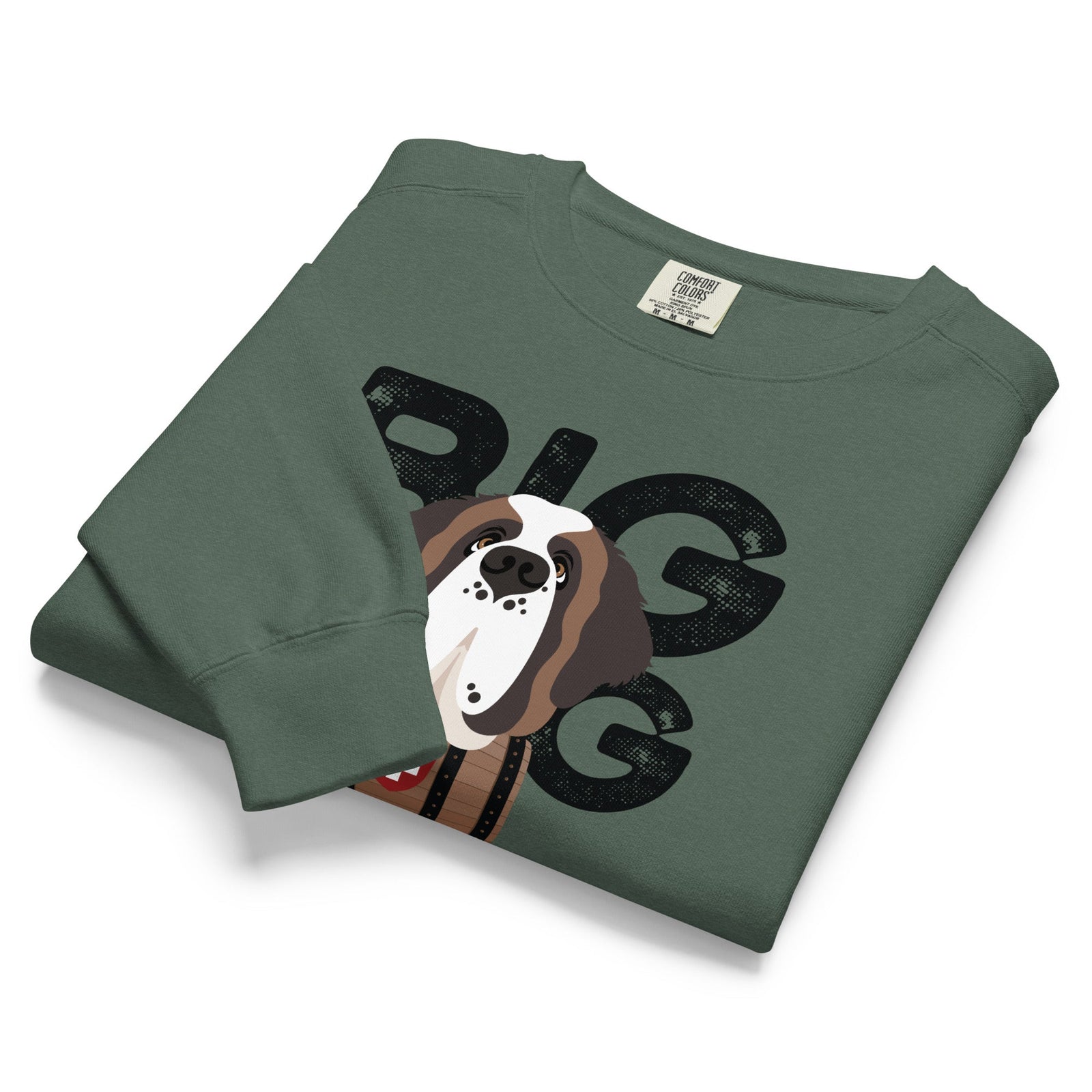 Big Dog Father Saint Bernard Comfort Colors® Sweatshirt - Black - Lucy + Norman