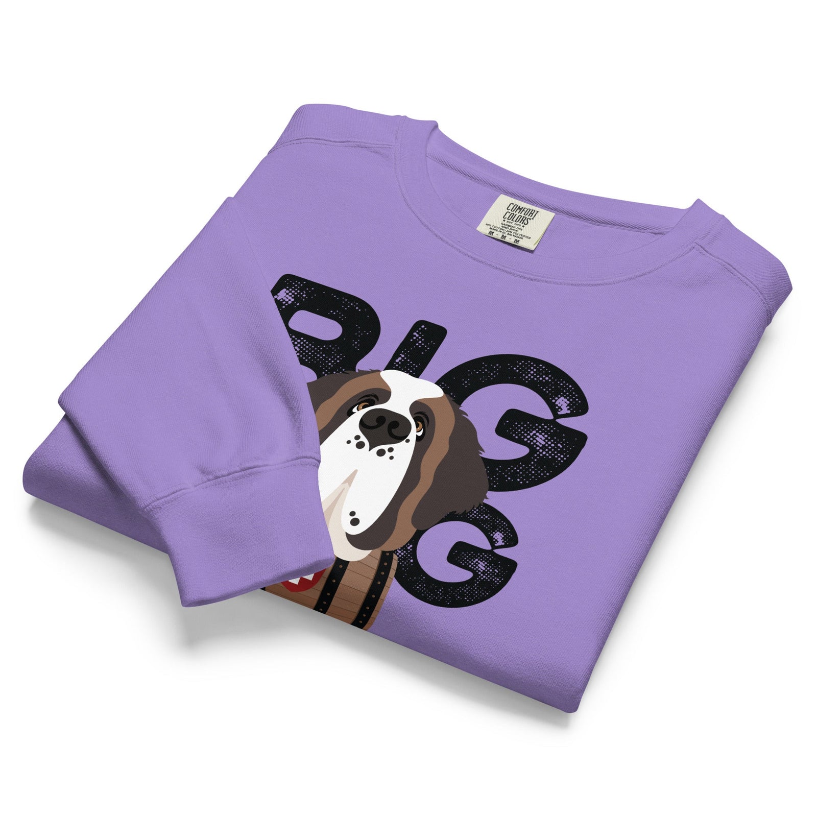 Big Dog Father Saint Bernard Comfort Colors® Sweatshirt - Black - Lucy + Norman