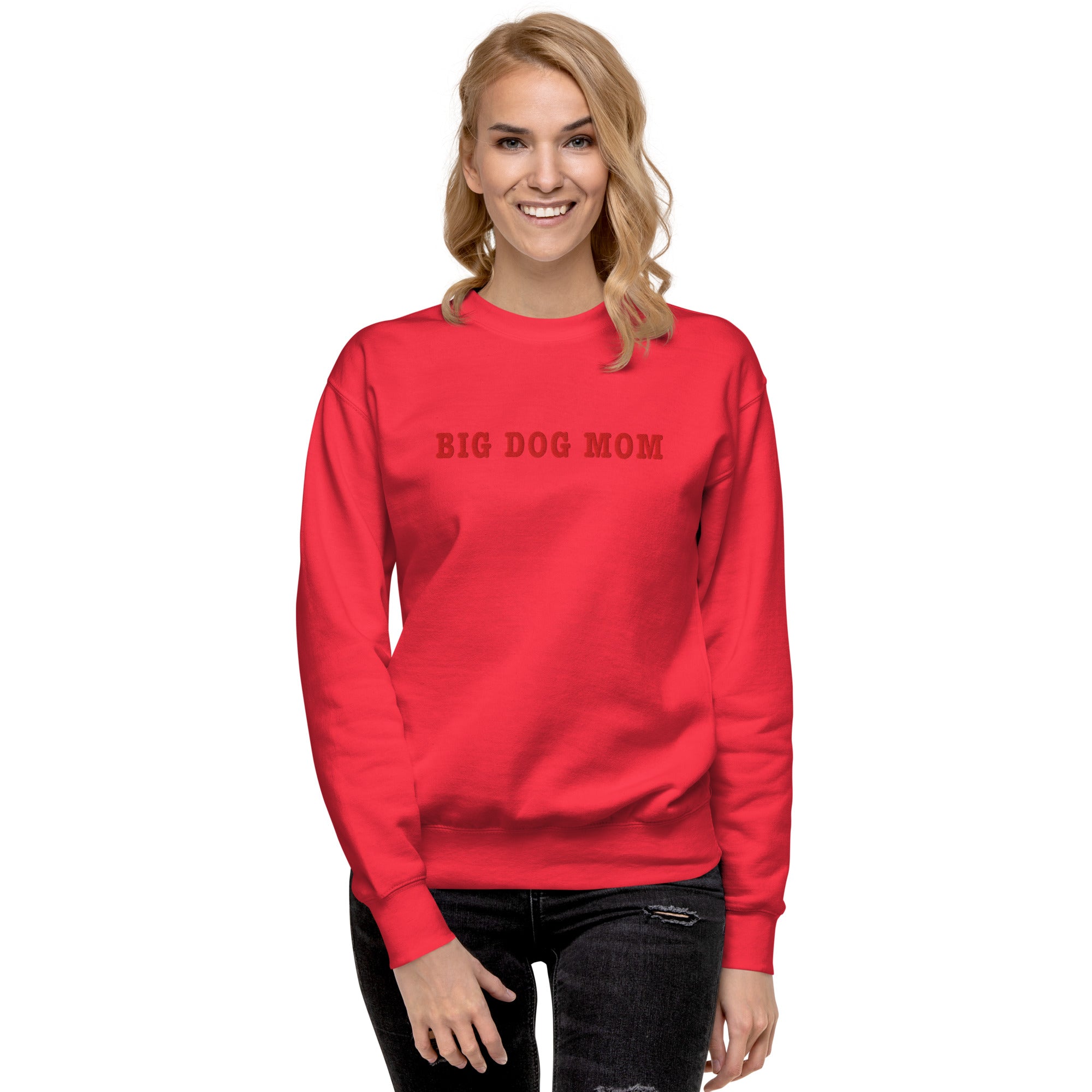 Big Dog Mom Embroidered Premium Sweatshirt - Lucy + Norman