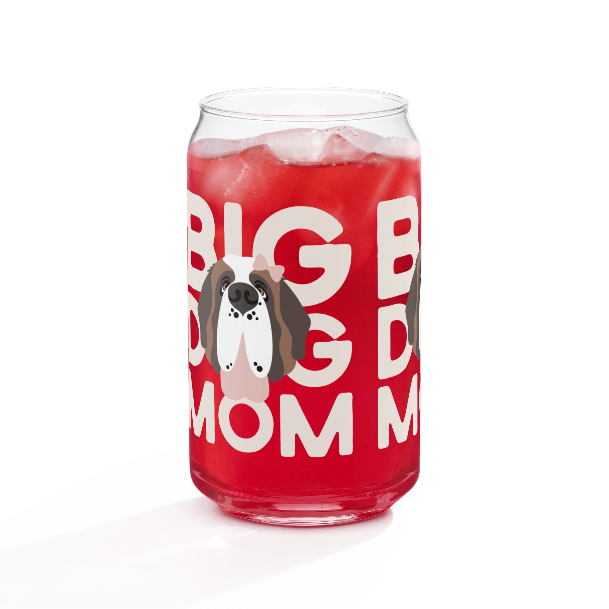 Big Dog Mom Female Glass Can Drinkware - Lucy + Norman