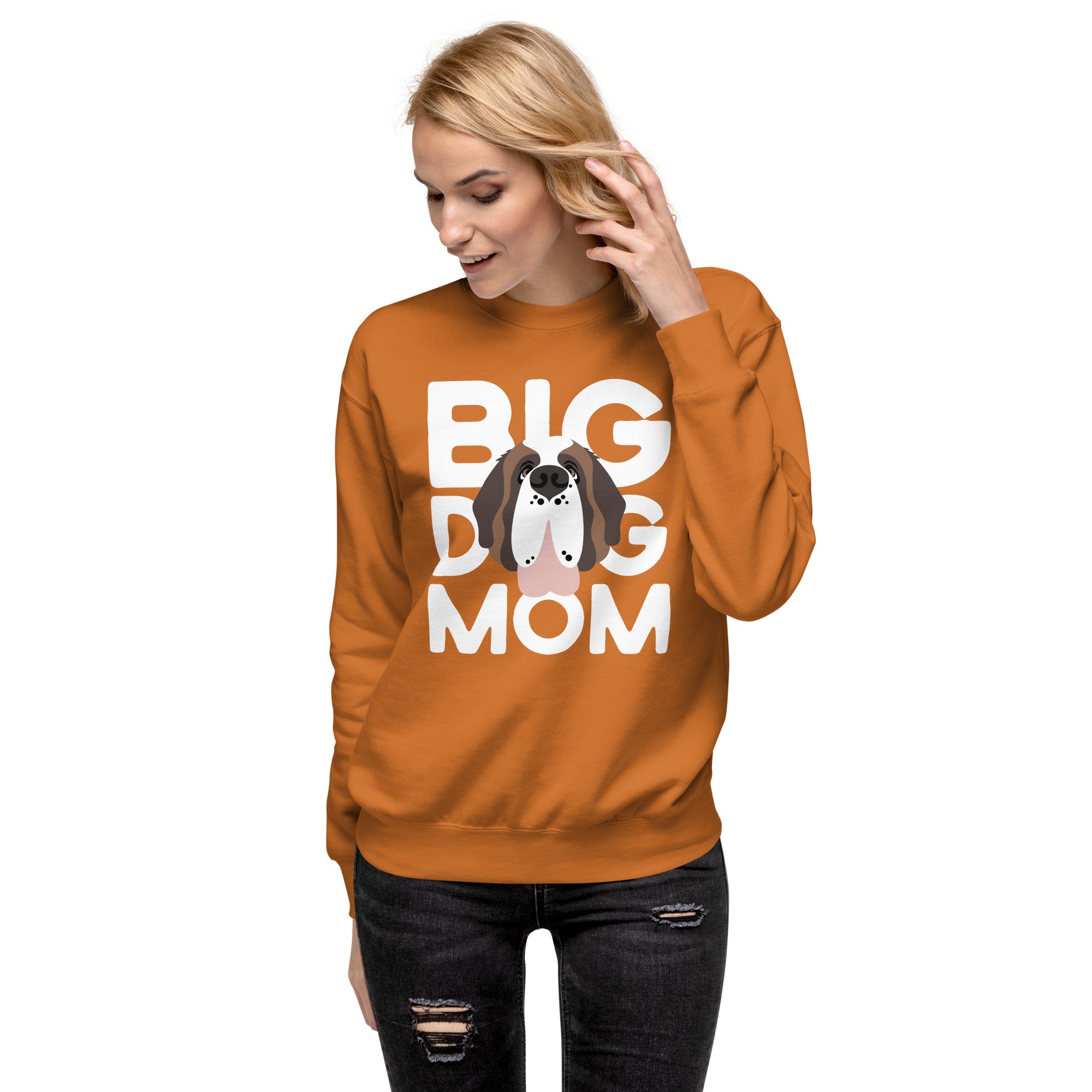 Big Dog Mom Saint Bernard Sweatshirt | Cozy Fleece Crewneck