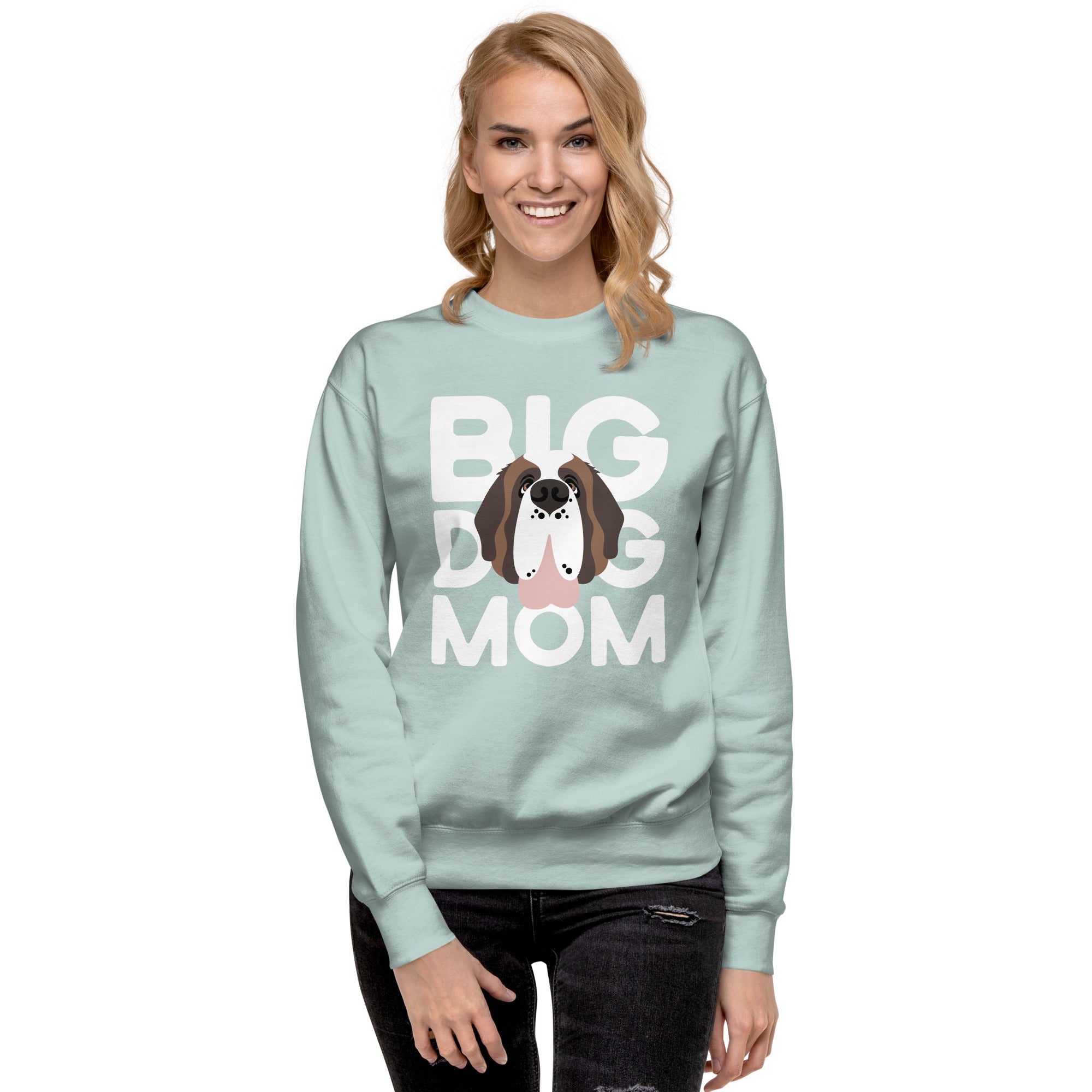 Big Dog Mom Saint Bernard Sweatshirt | Cozy Fleece Crewneck