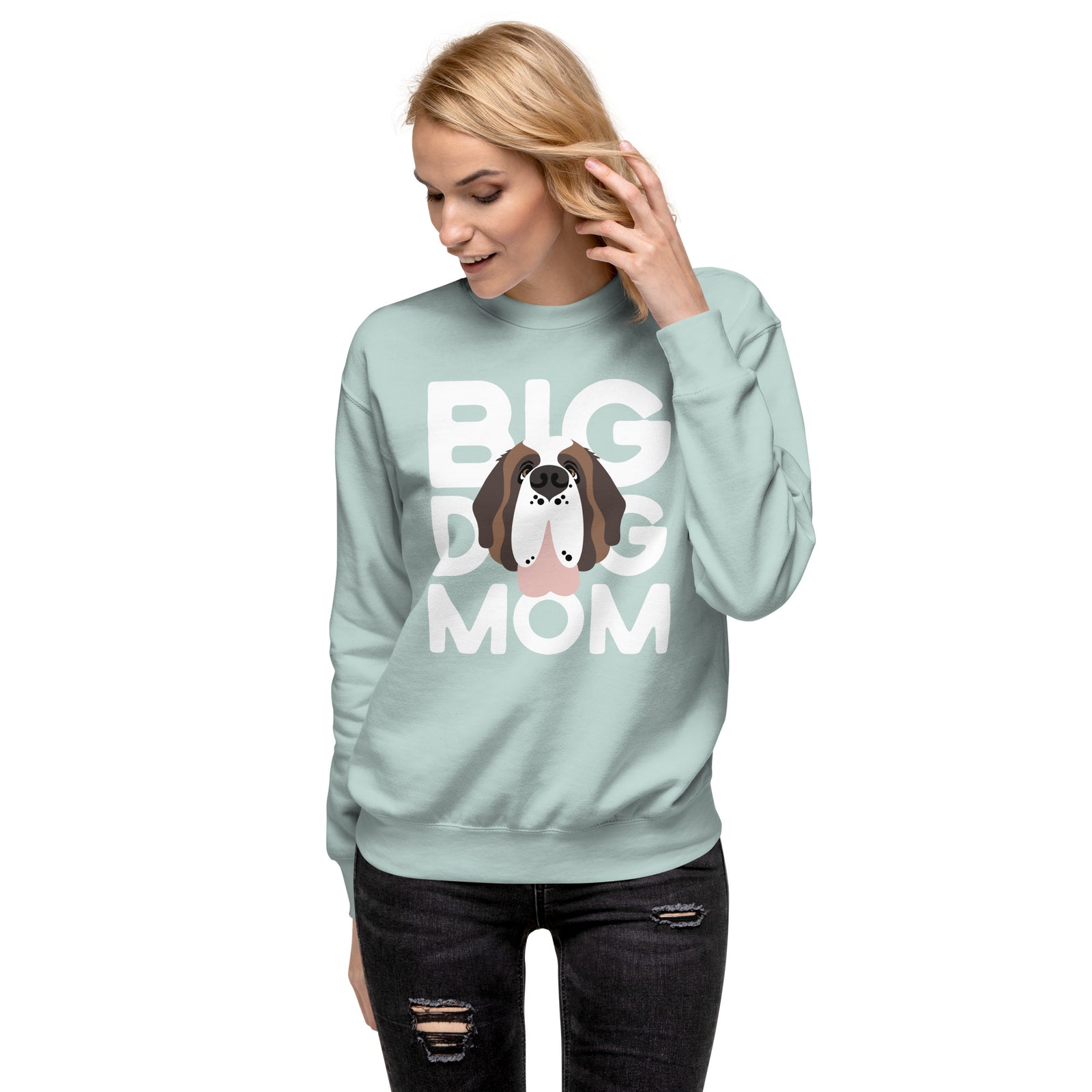 Big Dog Mom Saint Bernard Sweatshirt | Cozy Fleece Crewneck