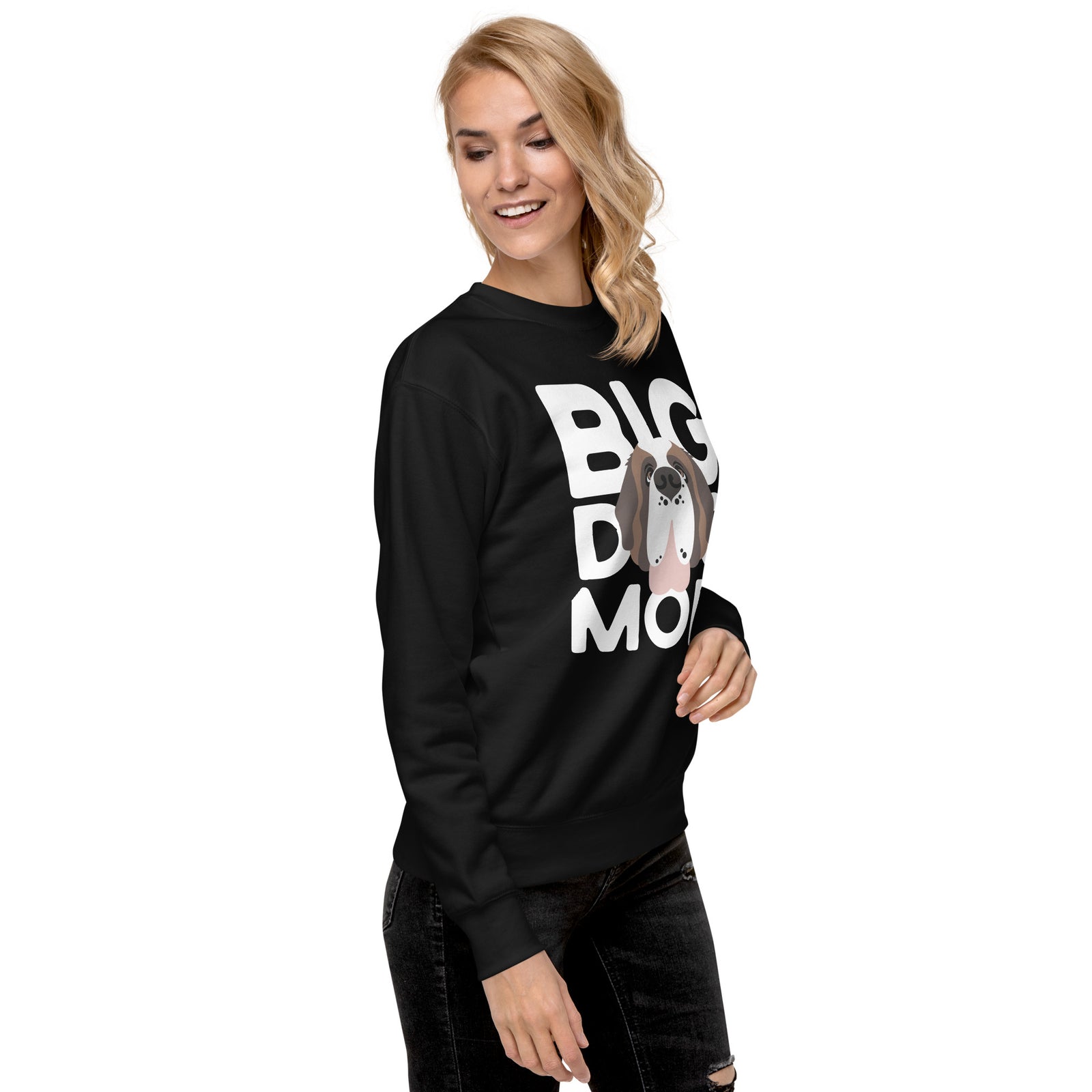 Big Dog Mom Saint Bernard Sweatshirt | Cozy Fleece Crewneck