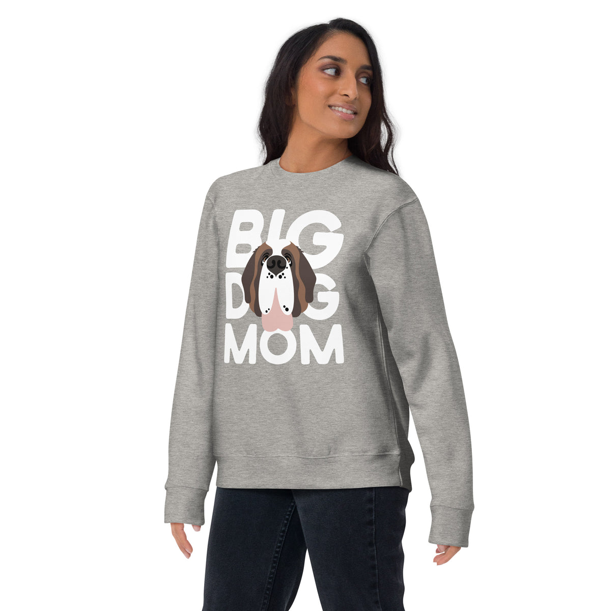 Big Dog Mom Saint Bernard Sweatshirt | Cozy Fleece Crewneck