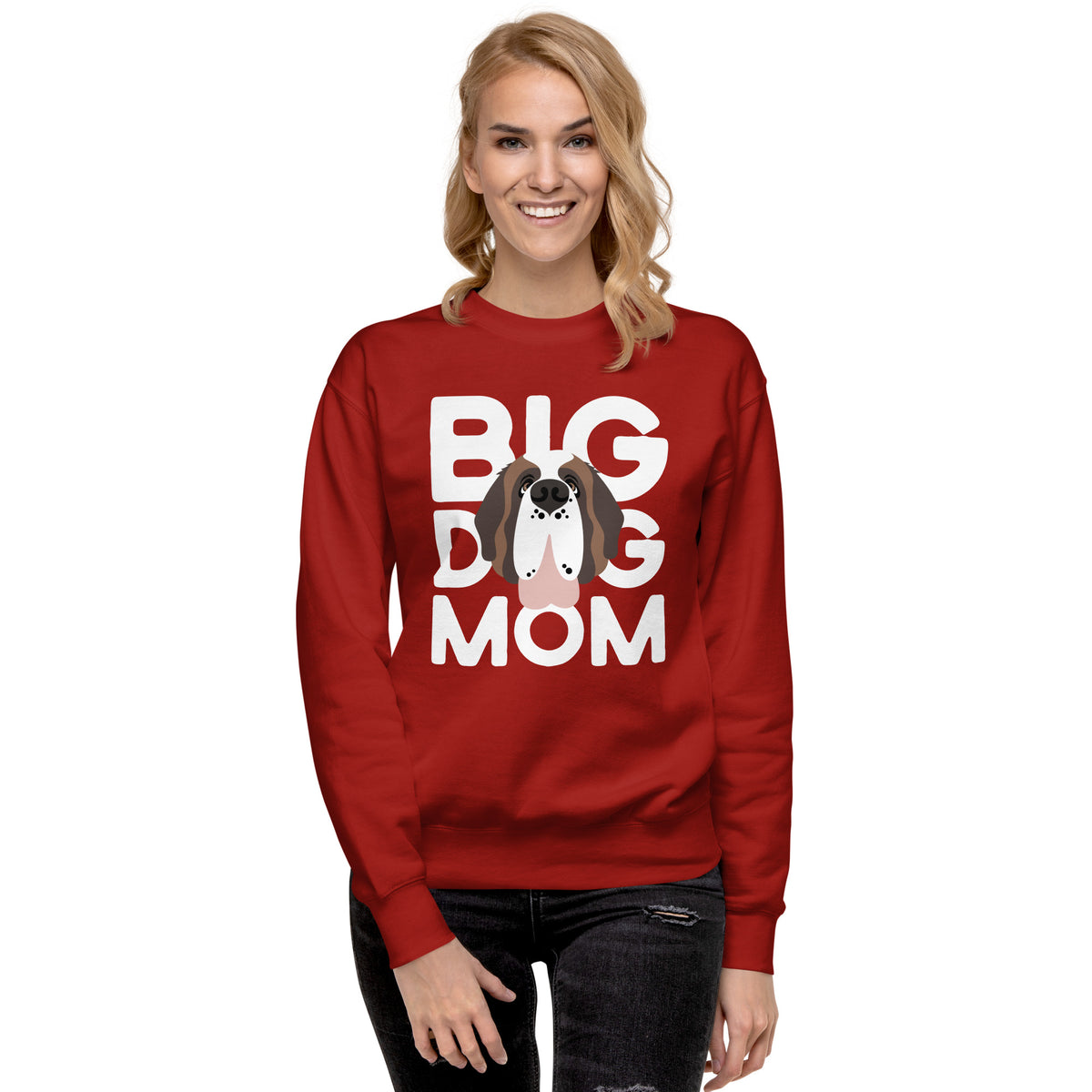 Big Dog Mom Saint Bernard Sweatshirt | Cozy Fleece Crewneck