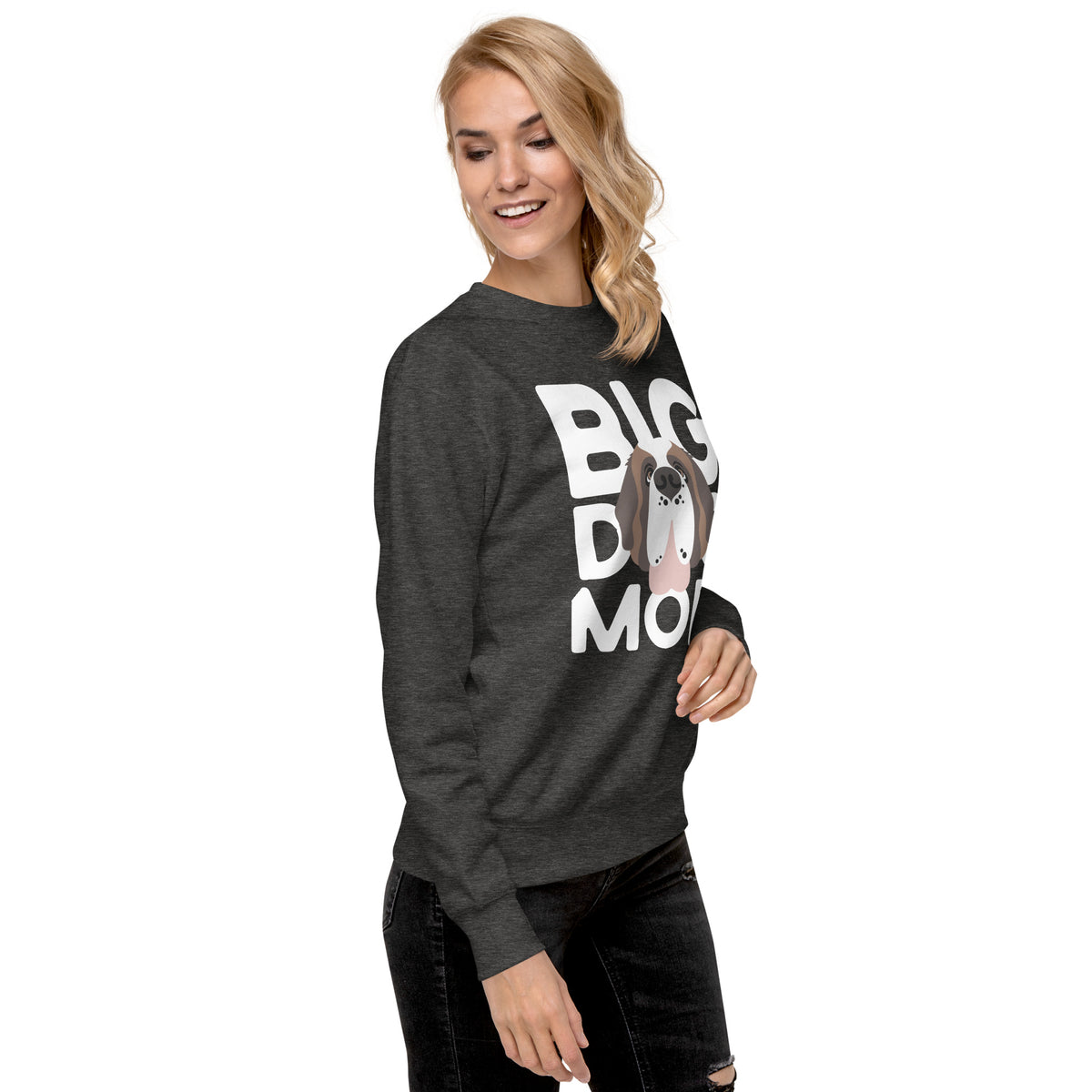 Big Dog Mom Saint Bernard Sweatshirt | Cozy Fleece Crewneck