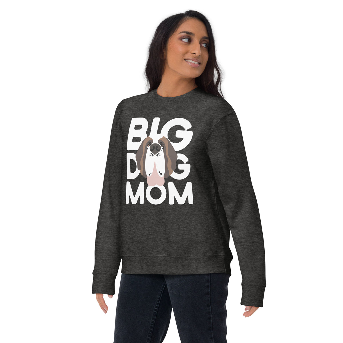 Big Dog Mom Saint Bernard Sweatshirt | Cozy Fleece Crewneck