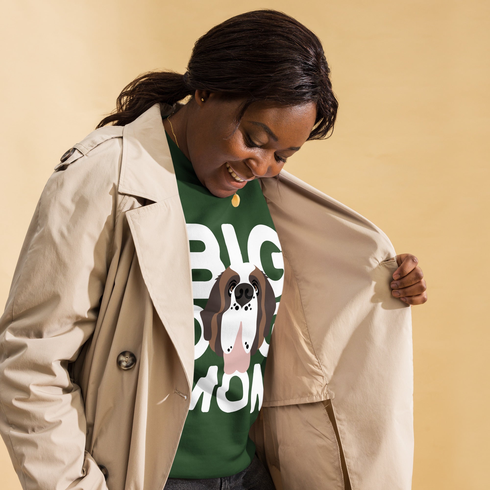 Big Dog Mom Saint Bernard Sweatshirt | Cozy Fleece Crewneck