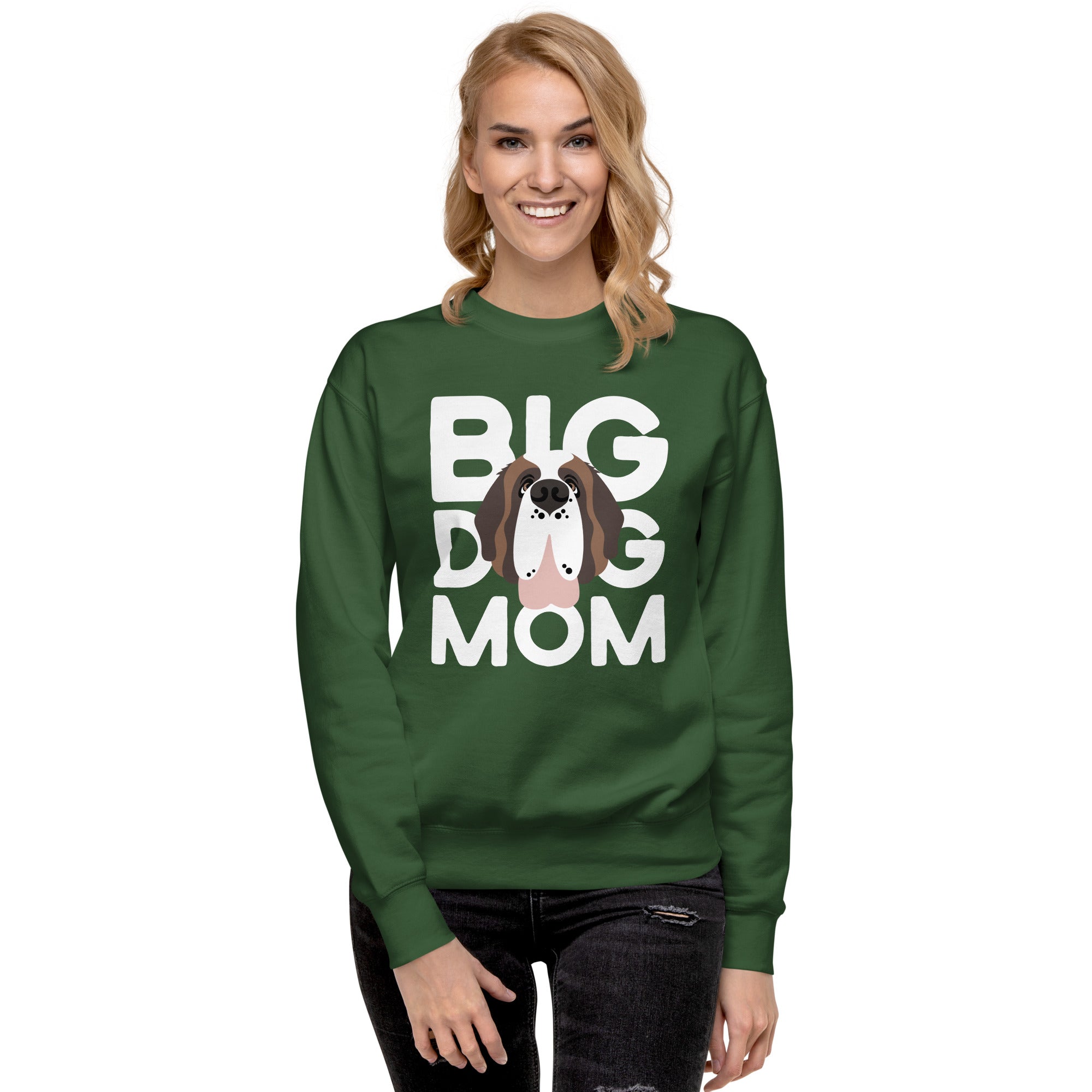 Big Dog Mom Saint Bernard Sweatshirt | Cozy Fleece Crewneck