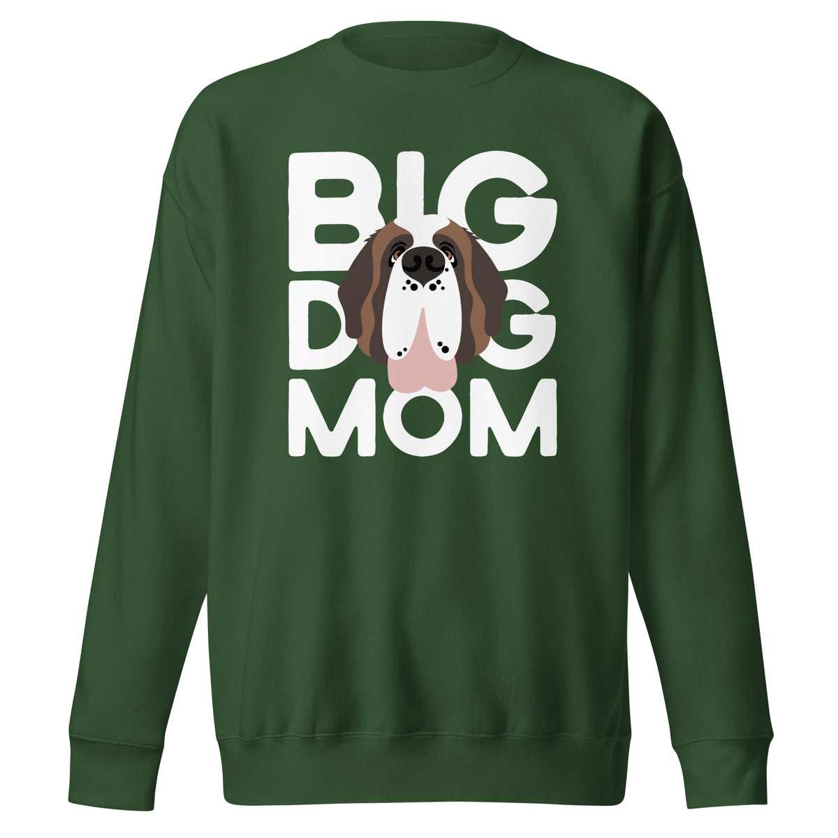 Big Dog Mom Saint Bernard Sweatshirt | Cozy Fleece Crewneck