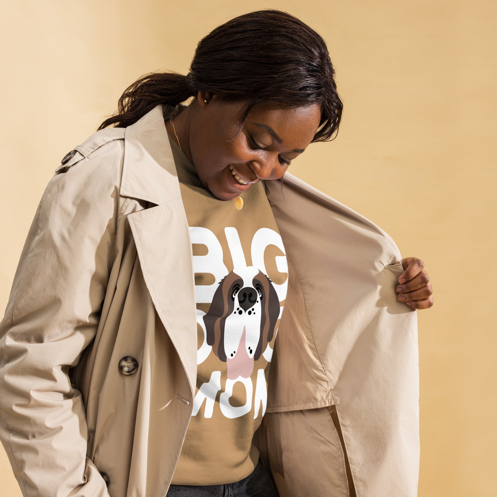 Big Dog Mom Saint Bernard Sweatshirt | Cozy Fleece Crewneck