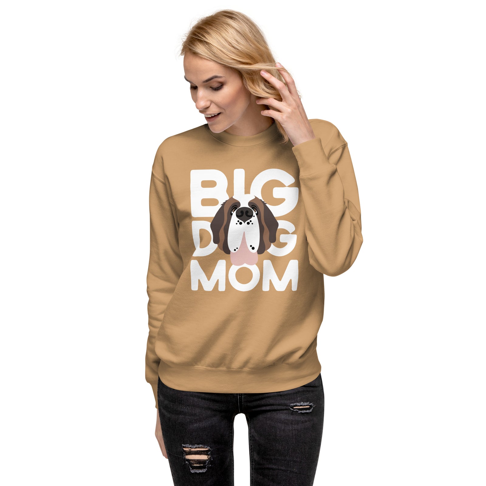 Big Dog Mom Saint Bernard Sweatshirt | Cozy Fleece Crewneck