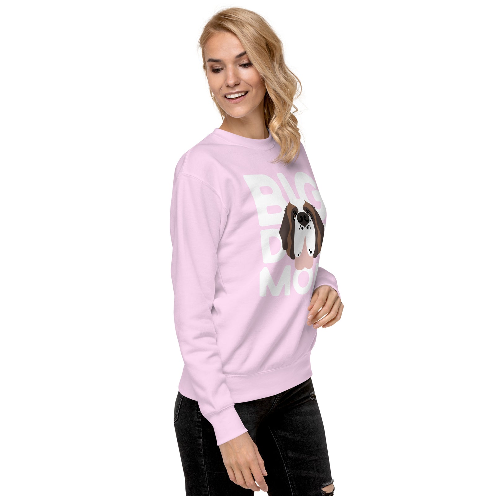 Big Dog Mom Saint Bernard Sweatshirt | Cozy Fleece Crewneck