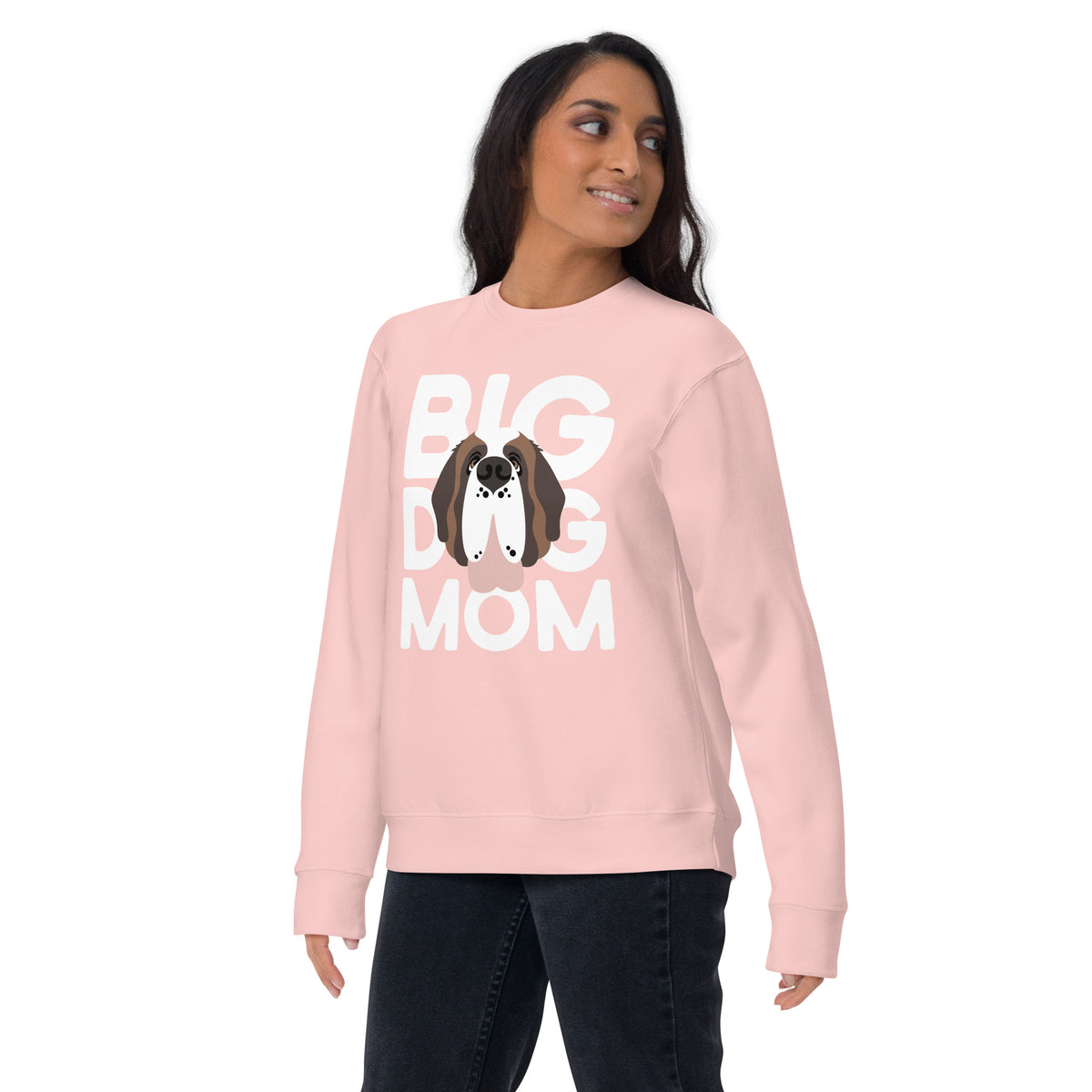 Big Dog Mom Saint Bernard Sweatshirt | Cozy Fleece Crewneck