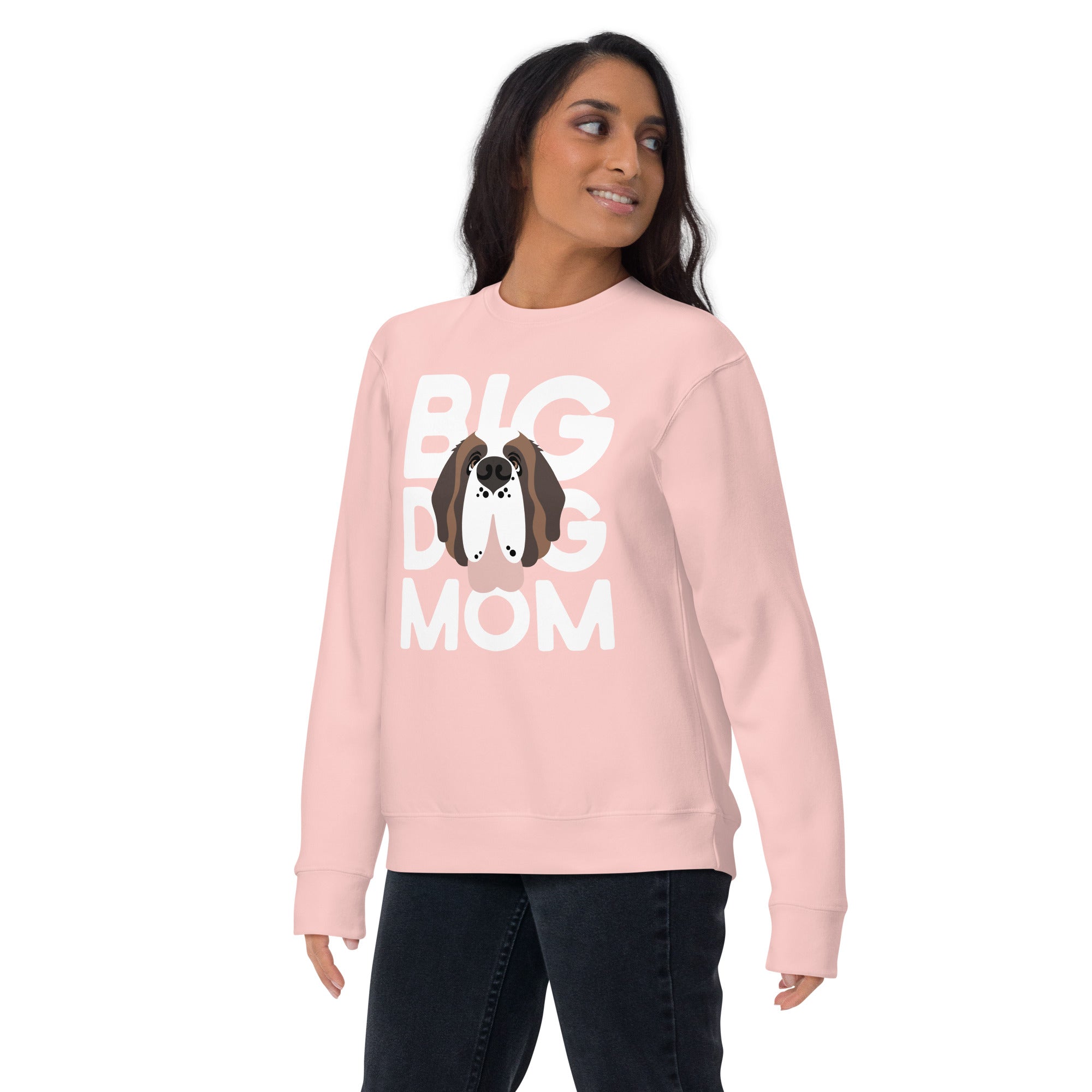 Big Dog Mom Saint Bernard Sweatshirt | Cozy Fleece Crewneck