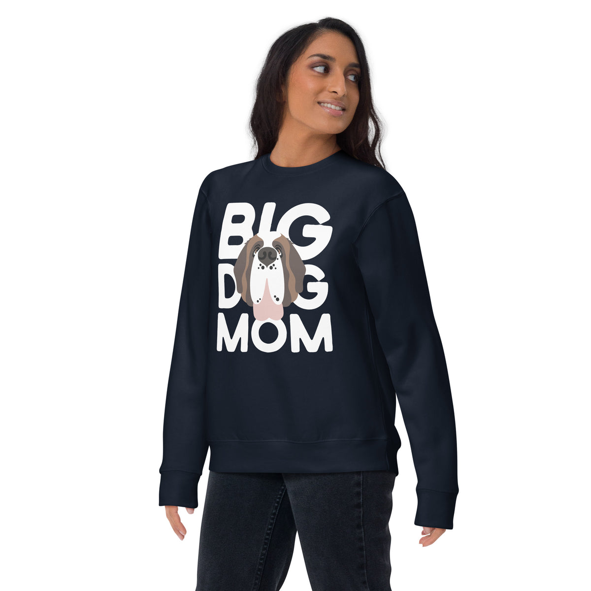 Big Dog Mom Saint Bernard Sweatshirt | Cozy Fleece Crewneck