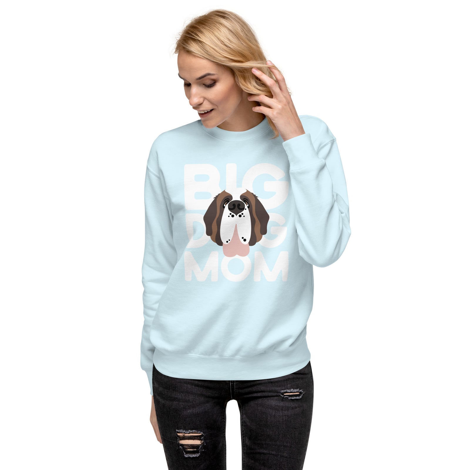 Big Dog Mom Saint Bernard Sweatshirt | Cozy Fleece Crewneck