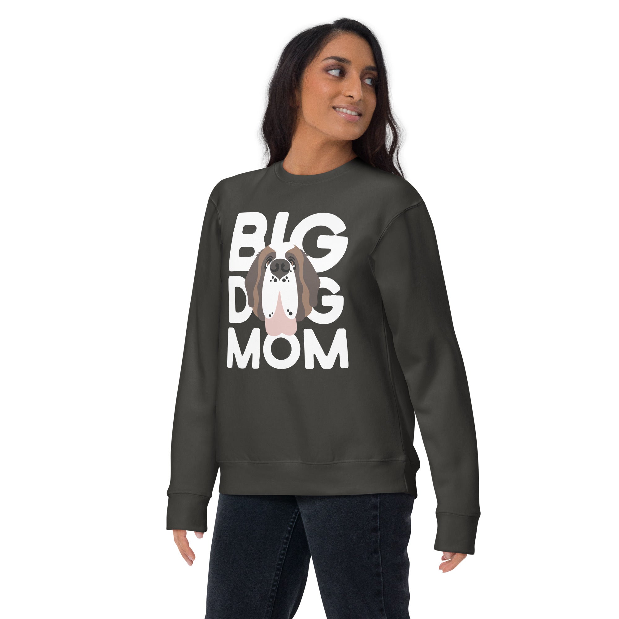 Big Dog Mom Saint Bernard Sweatshirt | Cozy Fleece Crewneck