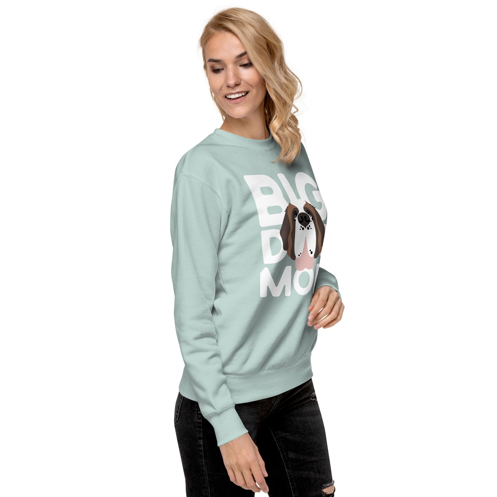 Big Dog Mom Saint Bernard Sweatshirt | Cozy Fleece Crewneck - Lucy + Norman