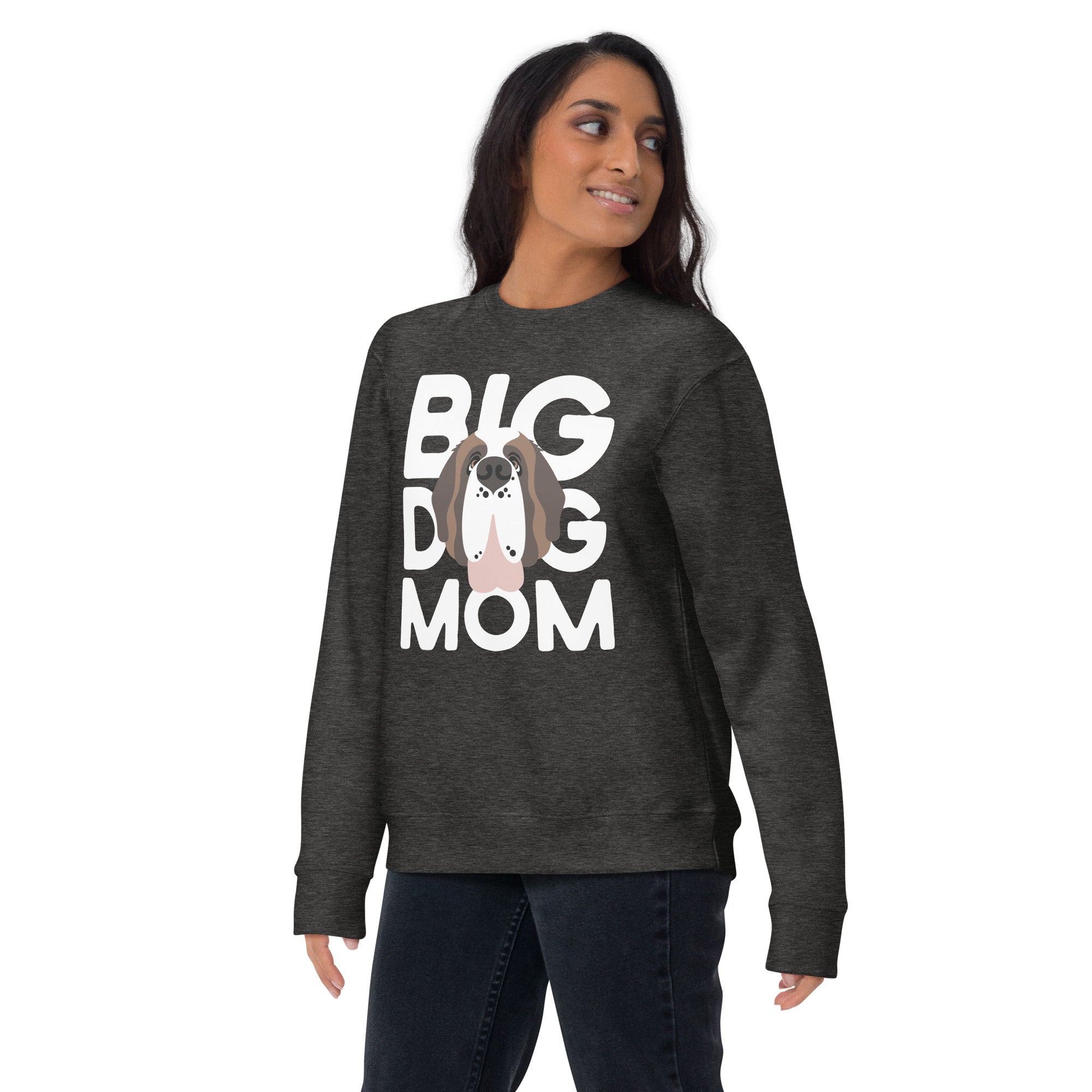 Big Dog Mom Saint Bernard Sweatshirt | Cozy Fleece Crewneck - Lucy + Norman