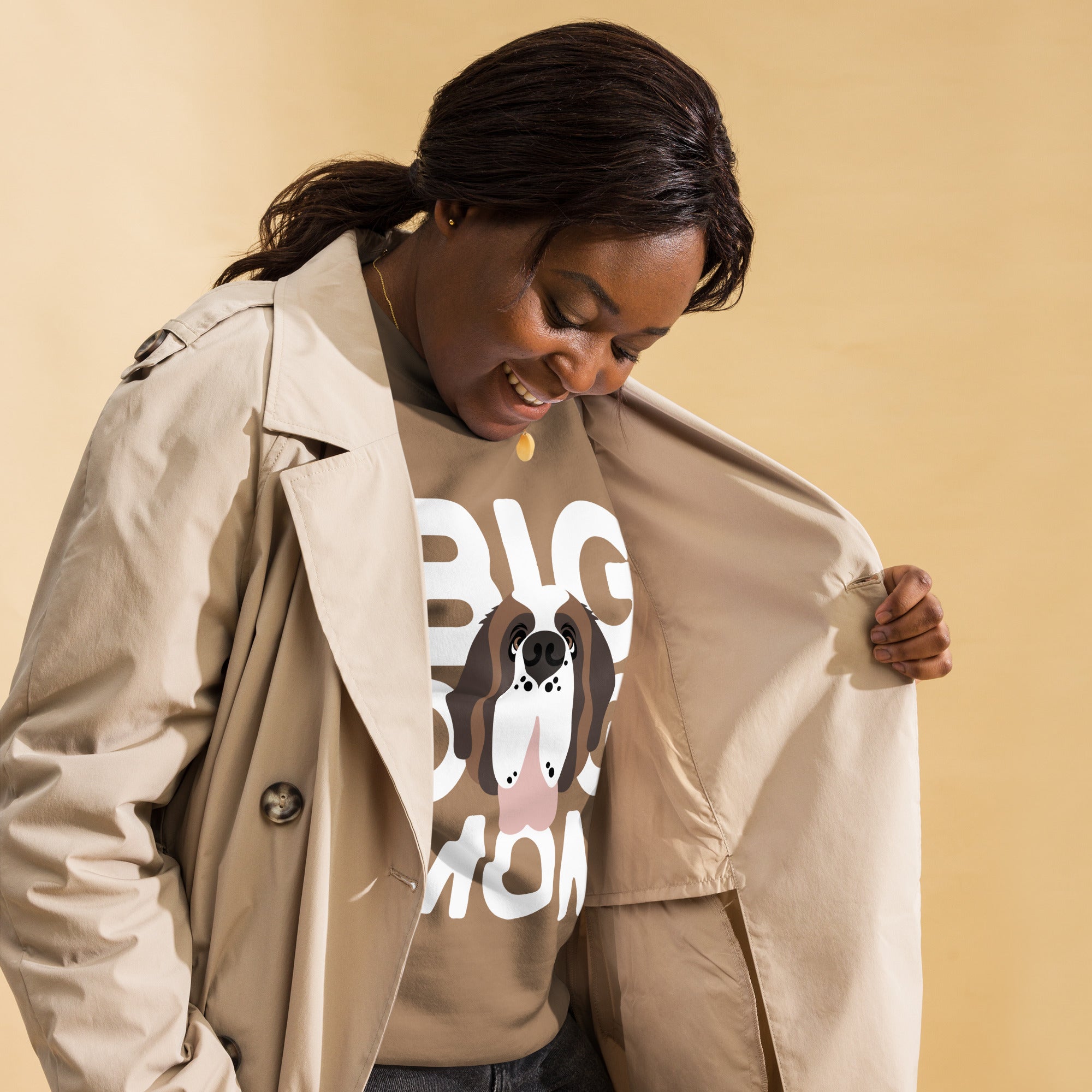 Big Dog Mom Saint Bernard Sweatshirt | Cozy Fleece Crewneck - Lucy + Norman