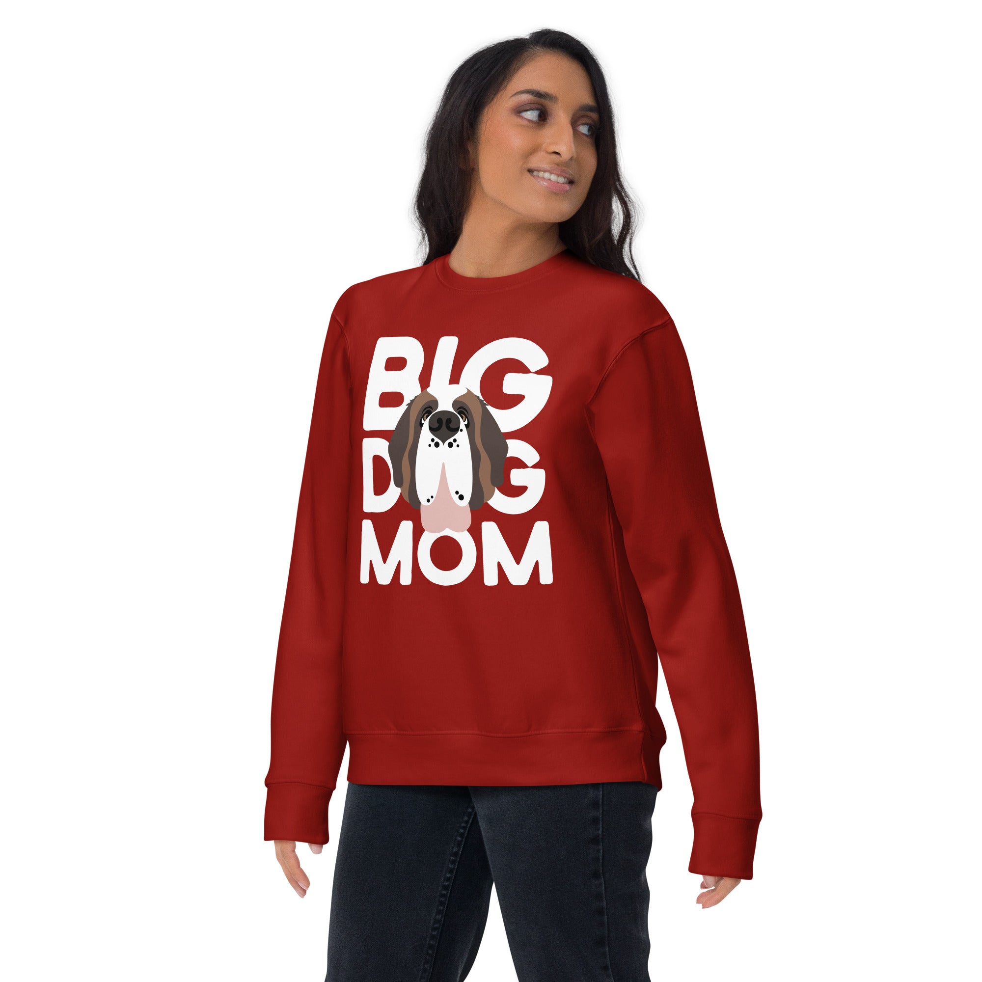 Big Dog Mom Saint Bernard Sweatshirt | Cozy Fleece Crewneck - Lucy + Norman