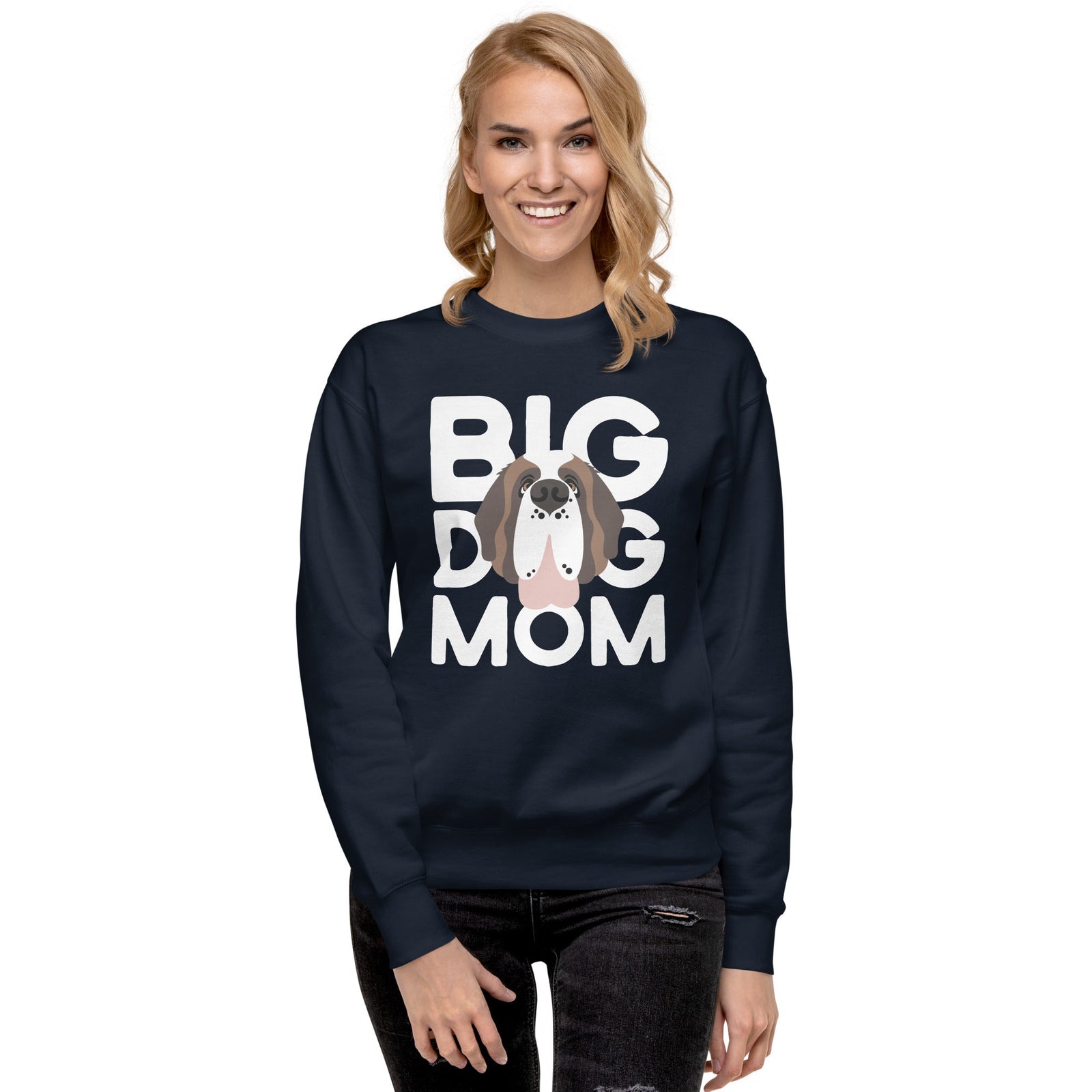 Big Dog Mom Saint Bernard Sweatshirt | Cozy Fleece Crewneck - Lucy + Norman