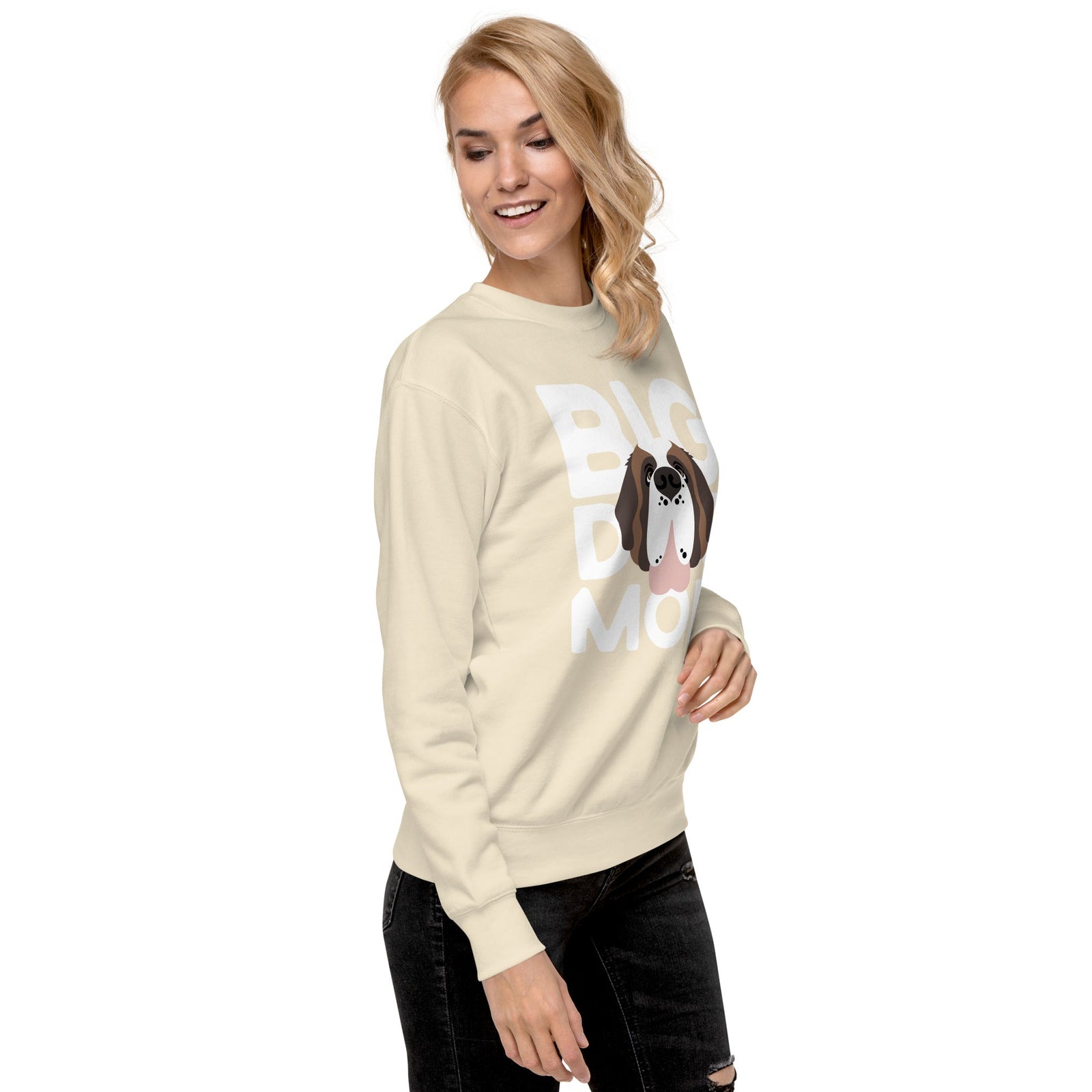 Big Dog Mom Saint Bernard Sweatshirt | Cozy Fleece Crewneck - Lucy + Norman
