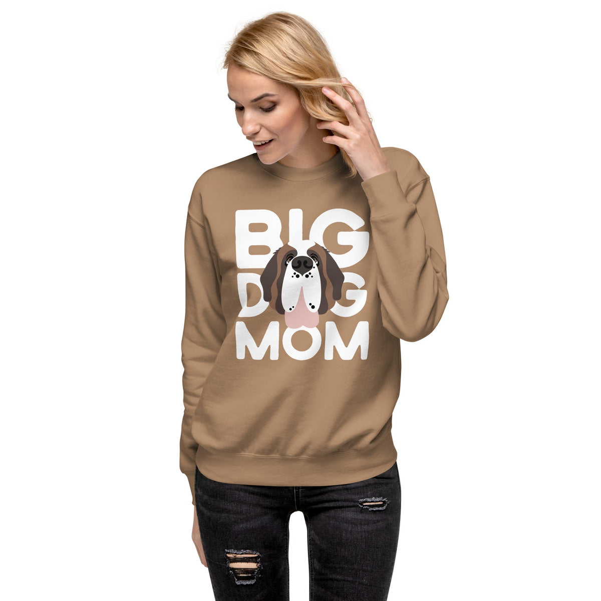 Big Dog Mom Saint Bernard Sweatshirt | Cozy Fleece Crewneck - Lucy + Norman