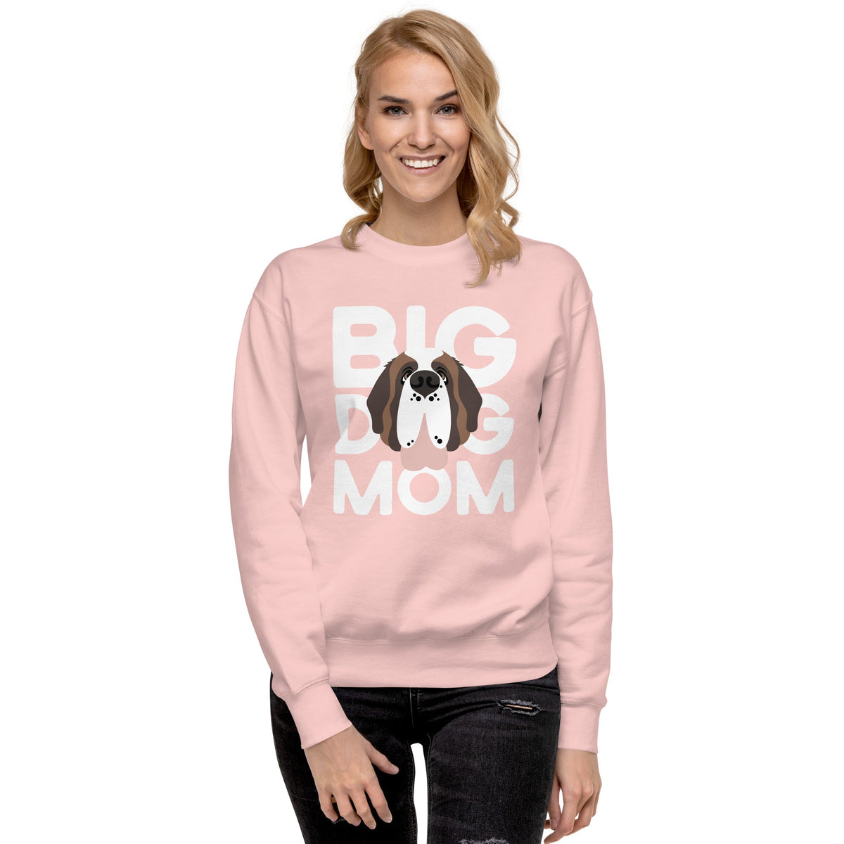 Big Dog Mom Saint Bernard Sweatshirt | Cozy Fleece Crewneck - Lucy + Norman