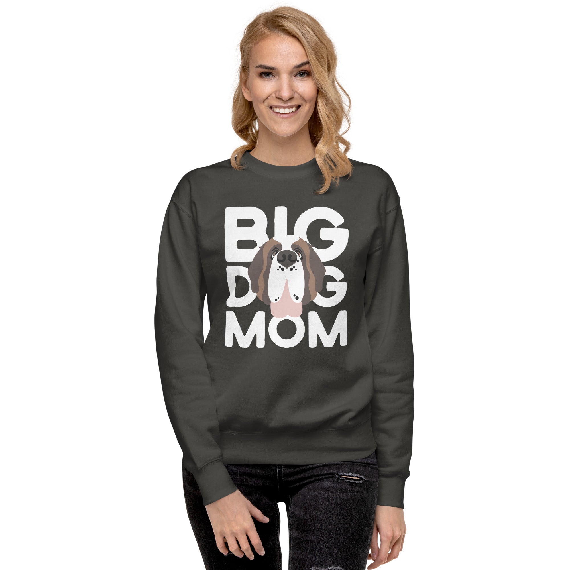 Big Dog Mom Saint Bernard Sweatshirt | Cozy Fleece Crewneck - Lucy + Norman