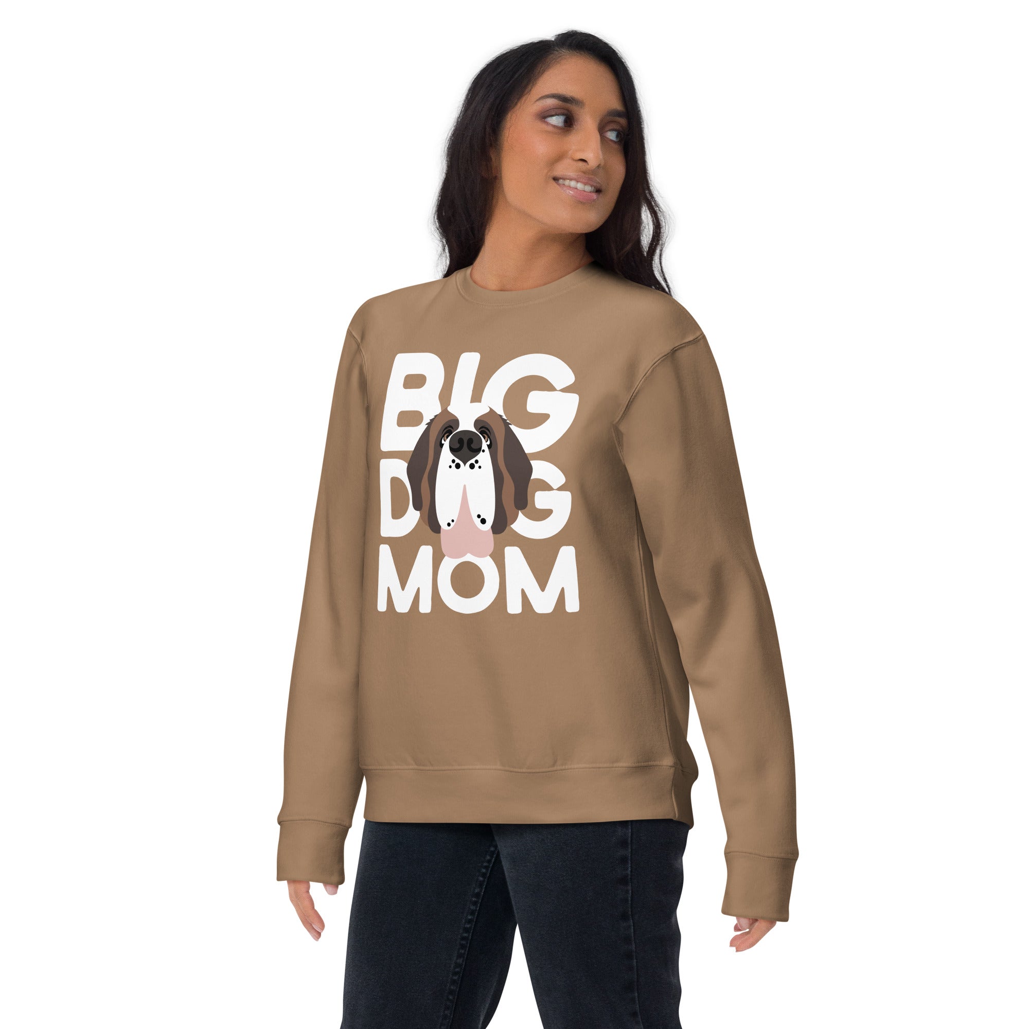 Big Dog Mom Saint Bernard Sweatshirt | Cozy Fleece Crewneck - Lucy + Norman