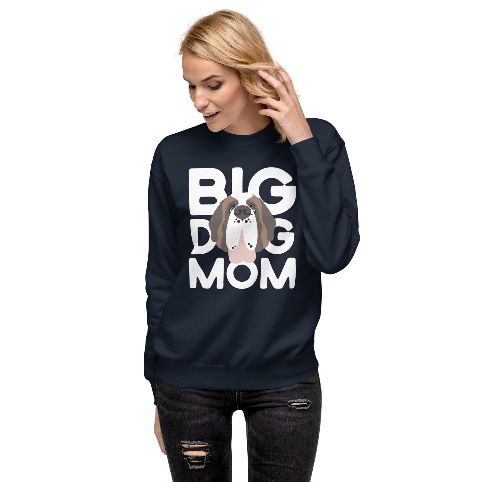 Big Dog Mom Saint Bernard Sweatshirt | Cozy Fleece Crewneck - Lucy + Norman