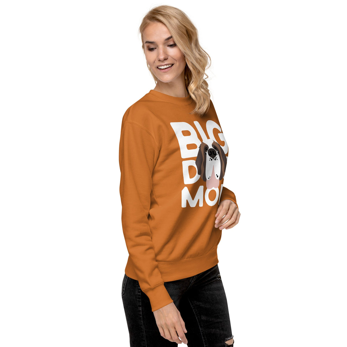 Big Dog Mom Saint Bernard Sweatshirt | Cozy Fleece Crewneck - Lucy + Norman