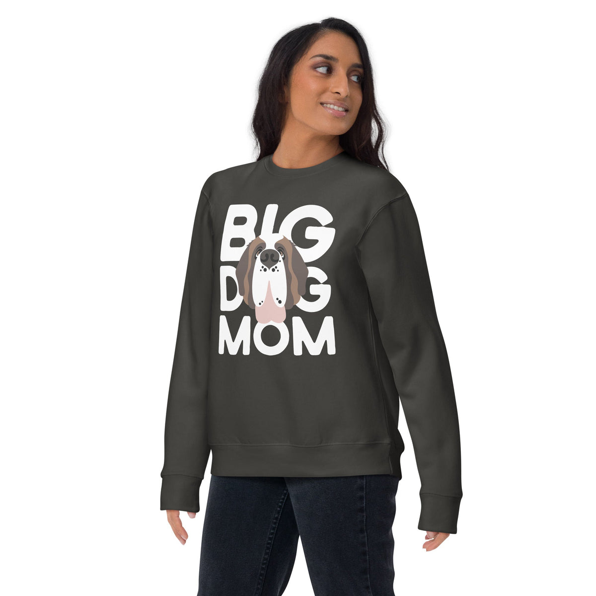 Big Dog Mom Saint Bernard Sweatshirt | Cozy Fleece Crewneck - Lucy + Norman
