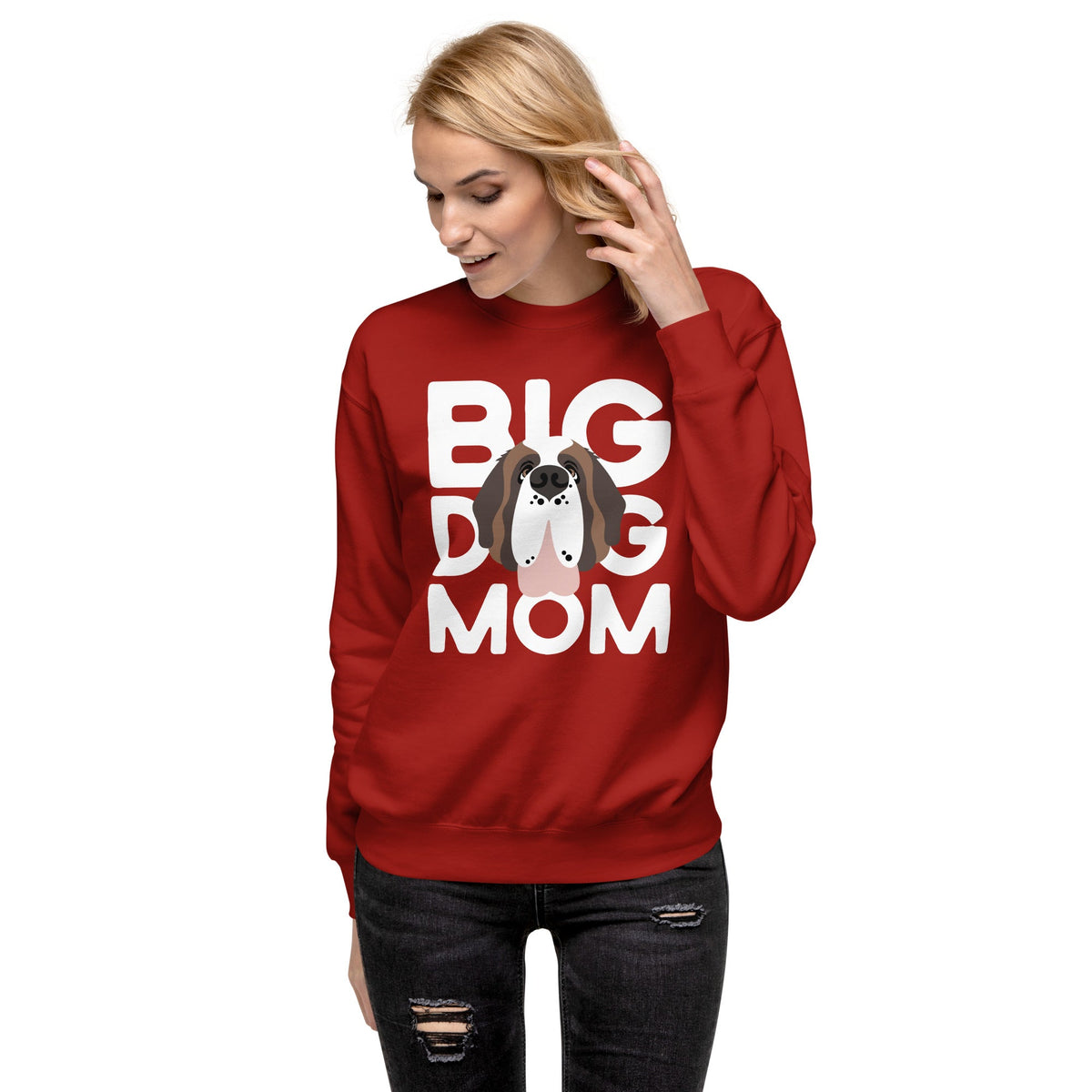 Big Dog Mom Saint Bernard Sweatshirt | Cozy Fleece Crewneck - Lucy + Norman
