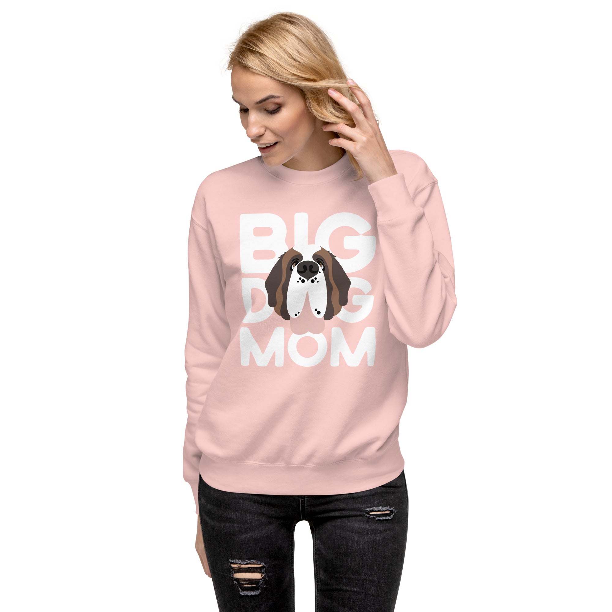 Big Dog Mom Saint Bernard Sweatshirt | Cozy Fleece Crewneck - Lucy + Norman