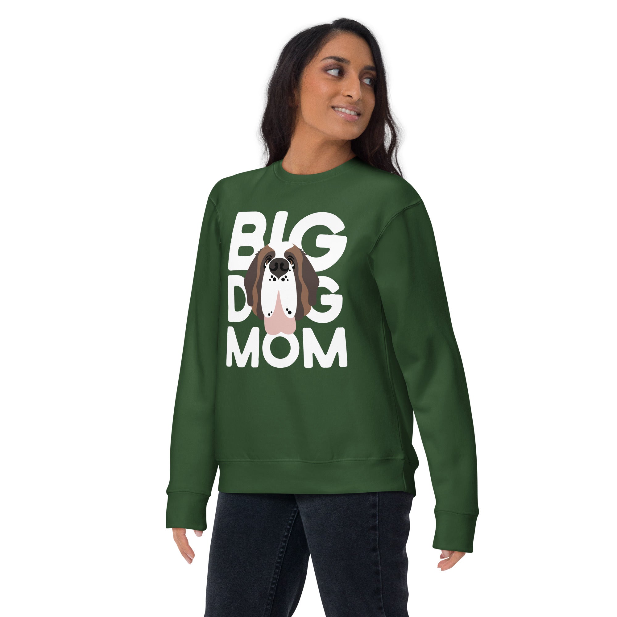 Big Dog Mom Saint Bernard Sweatshirt | Cozy Fleece Crewneck - Lucy + Norman