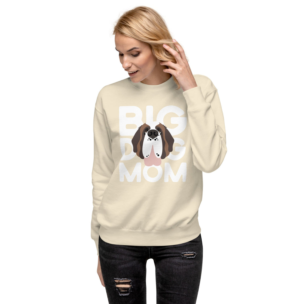 Big Dog Mom Saint Bernard Sweatshirt | Cozy Fleece Crewneck - Lucy + Norman