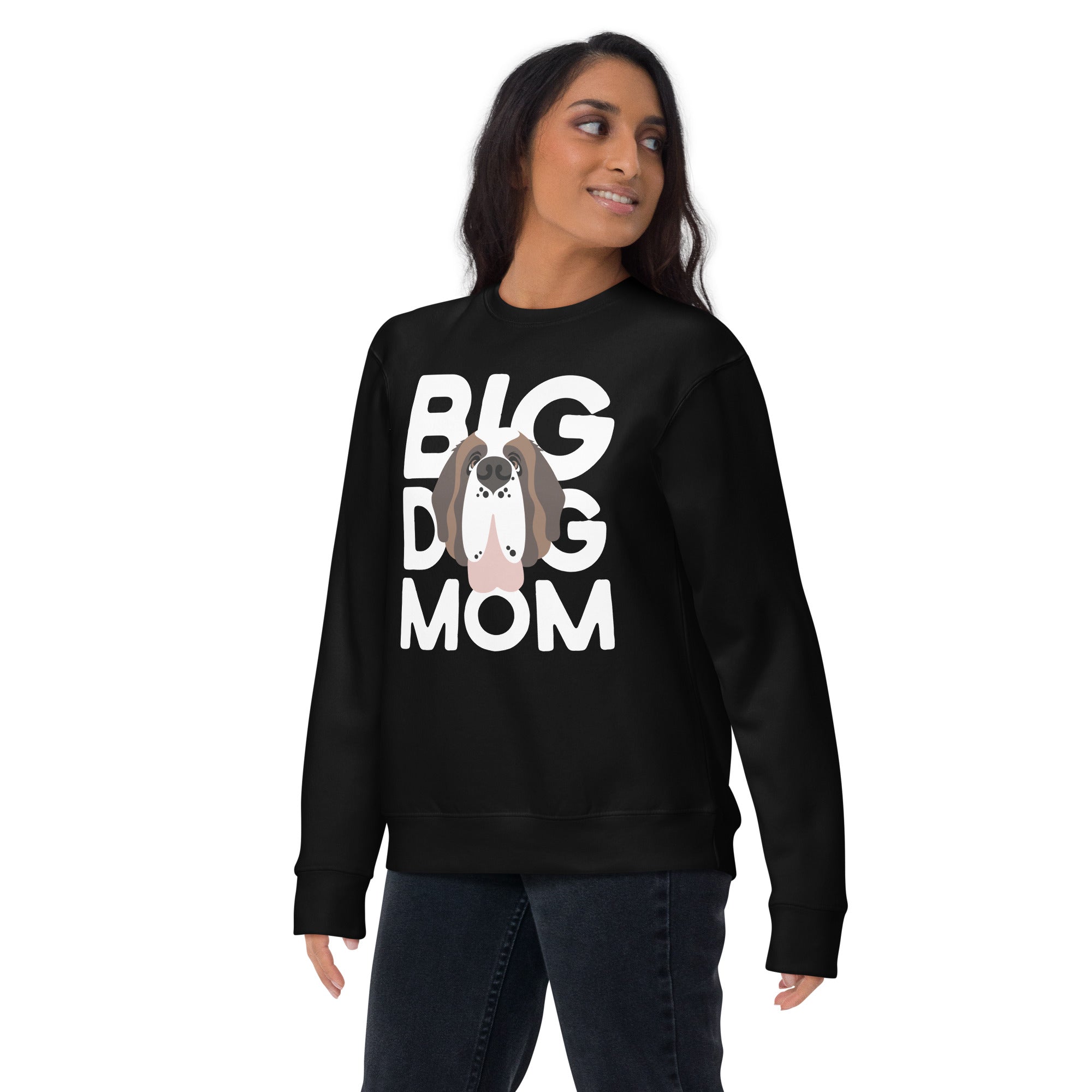 Big Dog Mom Saint Bernard Sweatshirt | Cozy Fleece Crewneck - Lucy + Norman