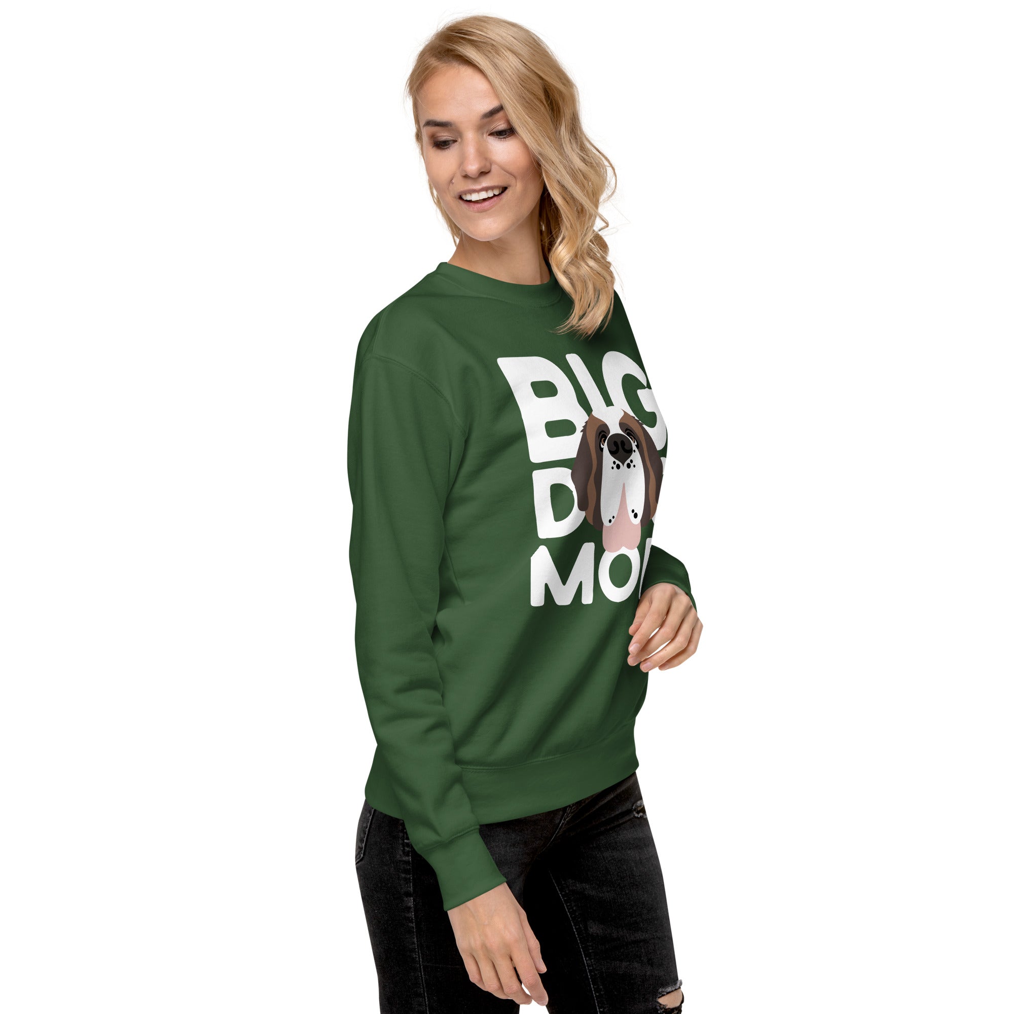 Big Dog Mom Saint Bernard Sweatshirt | Cozy Fleece Crewneck - Lucy + Norman