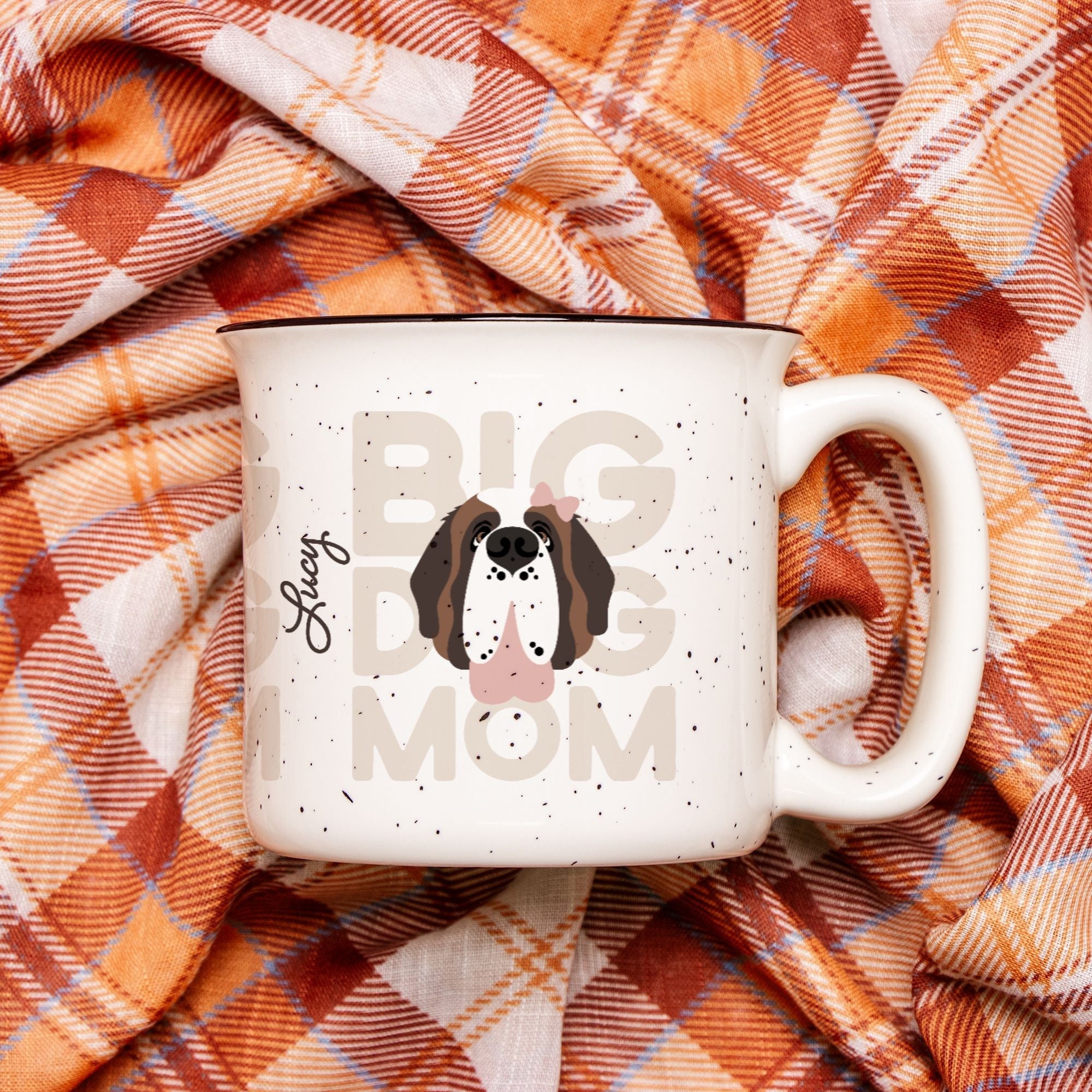 Big Dog Mom with Dog Names Ceramic Camp Mug - Lucy + Norman