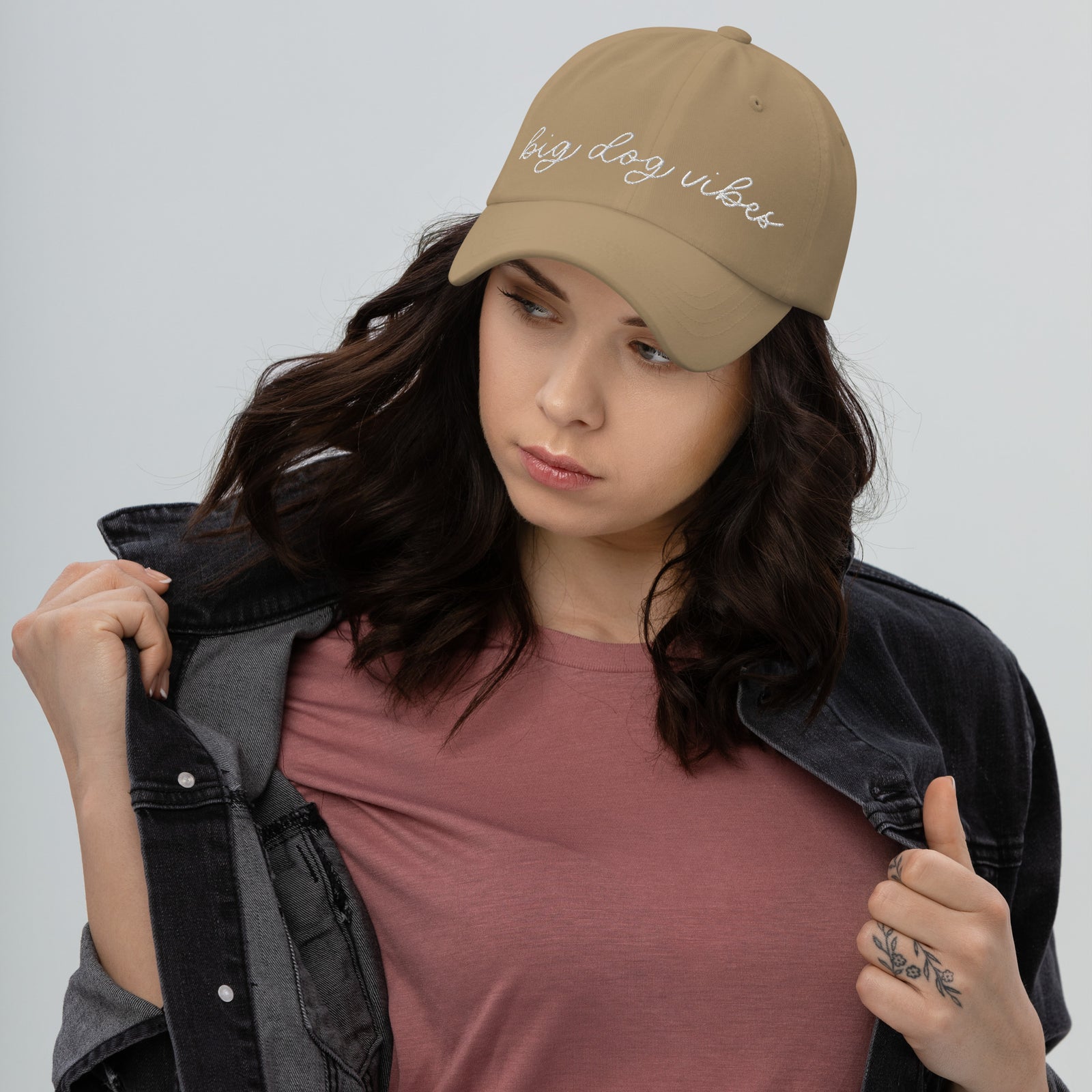 Choose Your Phrase Saint Bernard Dog Embroidered Dad Hat