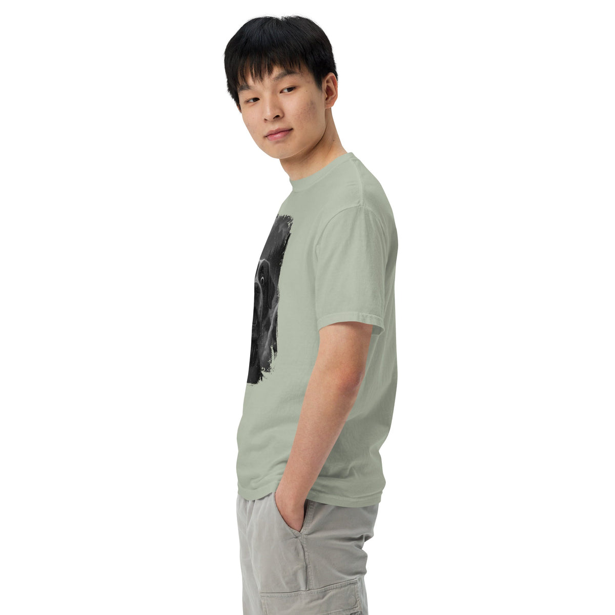 Bigfoot Scaredy Saint Bernard Selfie T-Shirt - Lucy + Norman