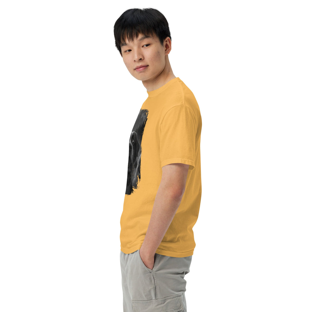 Bigfoot Scaredy Saint Bernard Selfie T-Shirt - Lucy + Norman