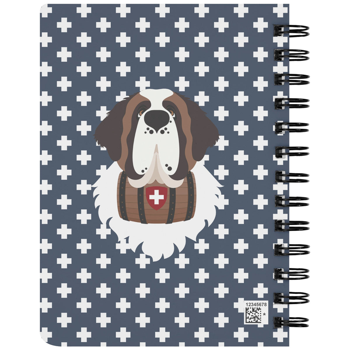 Blue Cross St Bernard Spiral Notebook - Lucy + Norman